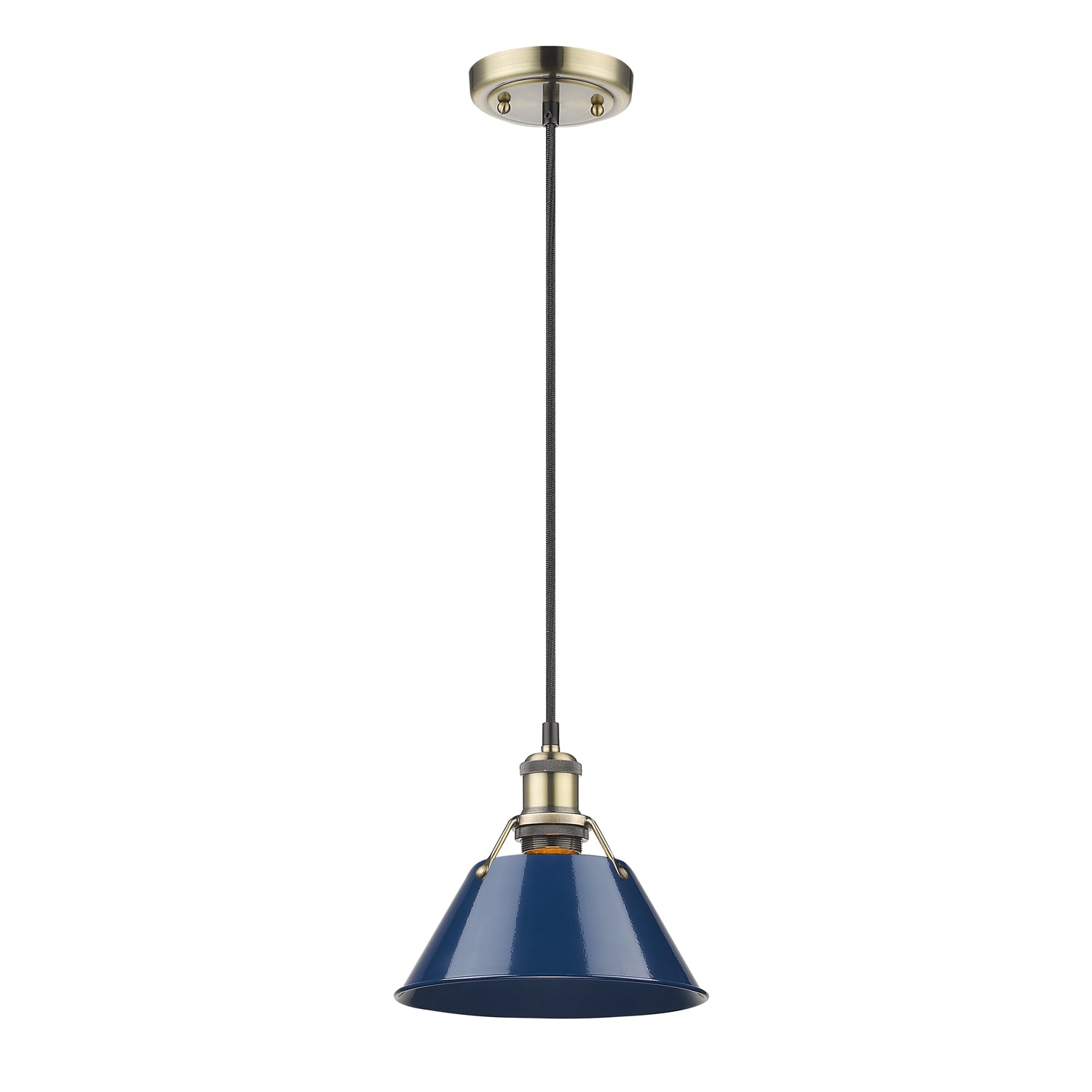 Golden Lighting 3306-S AB-NVY Pendant-Lights - View #2