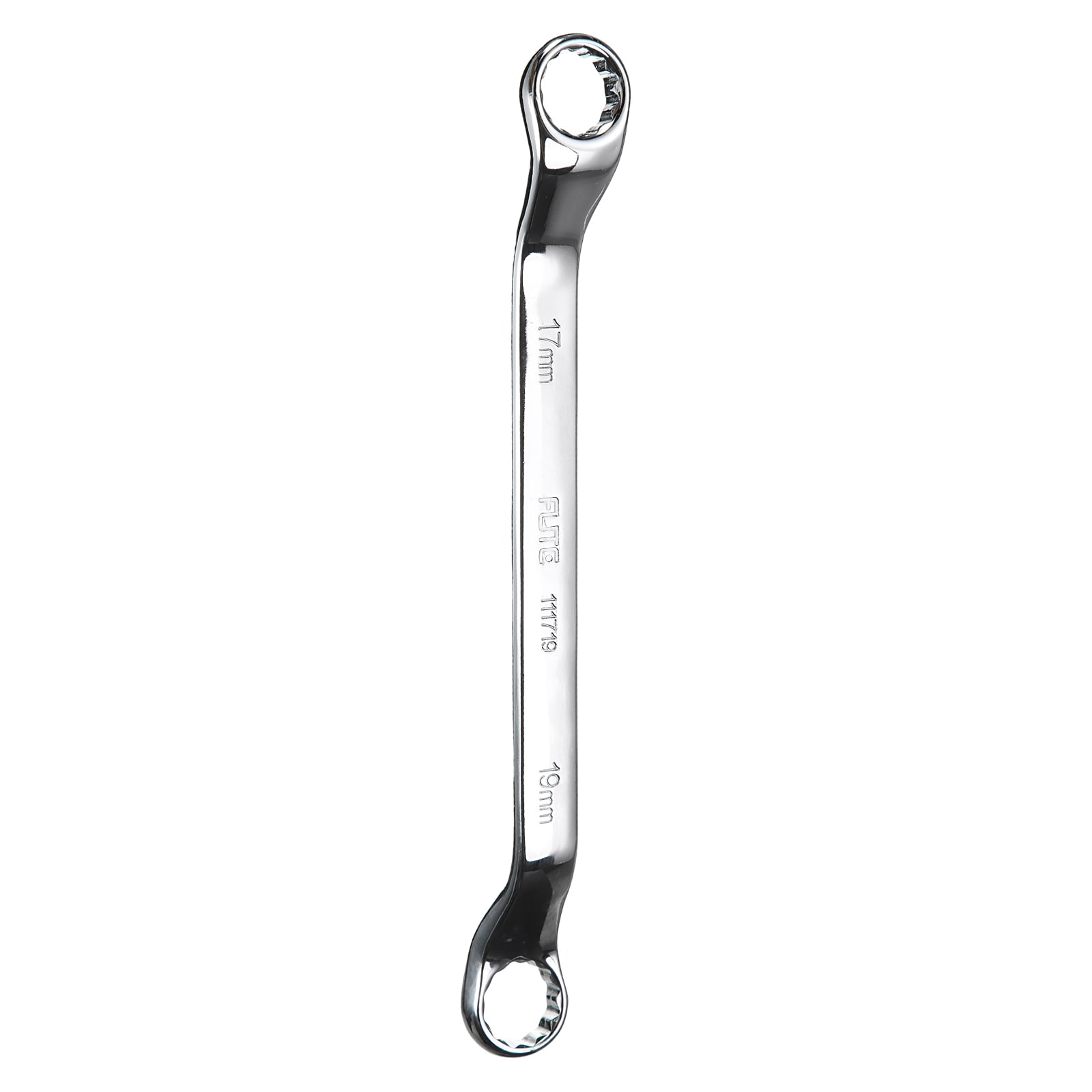 Harfington 45 Degree Offset Box End Wrench 17mm x 19mm Metric 12 Point Mirror Chrome Plated CR-V Steel Double Box Wrenches Long Industrial Grade Torx Box Wrench Repair Tool #S25112800UX8279