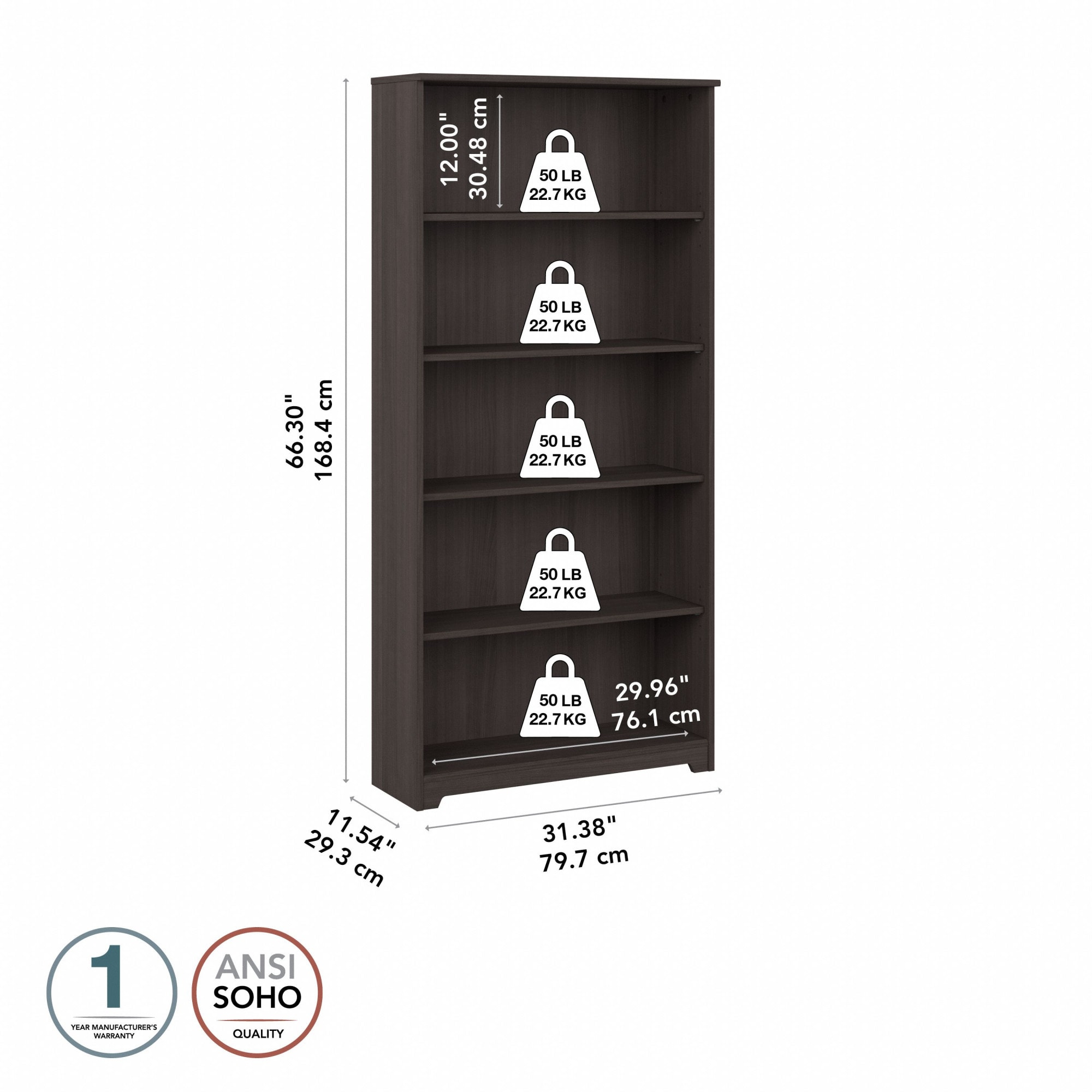 Bush Furniture WC31766 bookcases - View #5