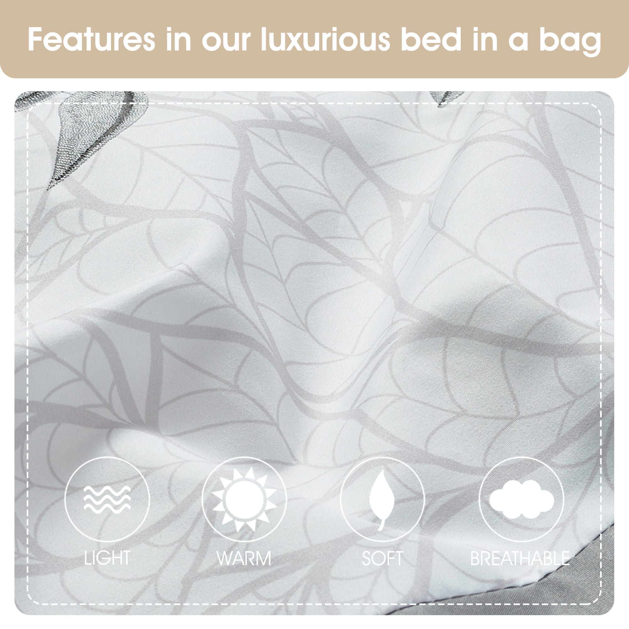 Queen Gray Microfiber Floral Embroidered Comforter Set