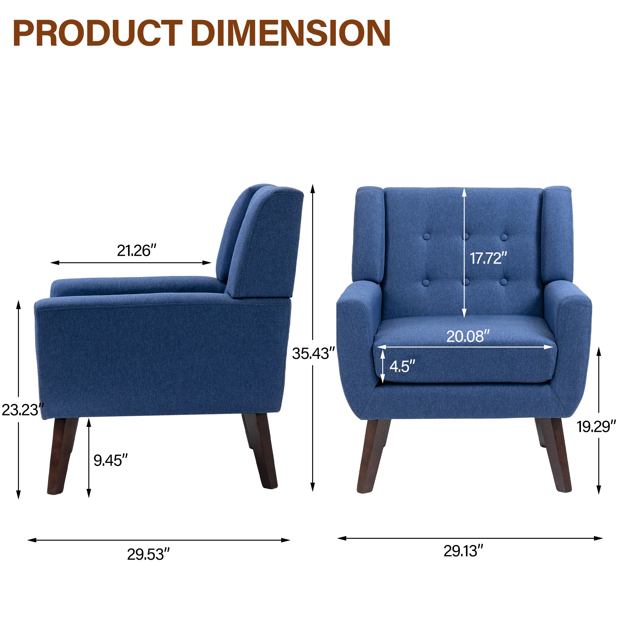 Dreamsidea LS-IDF-SF03-BLUE-2 chairs - View #4