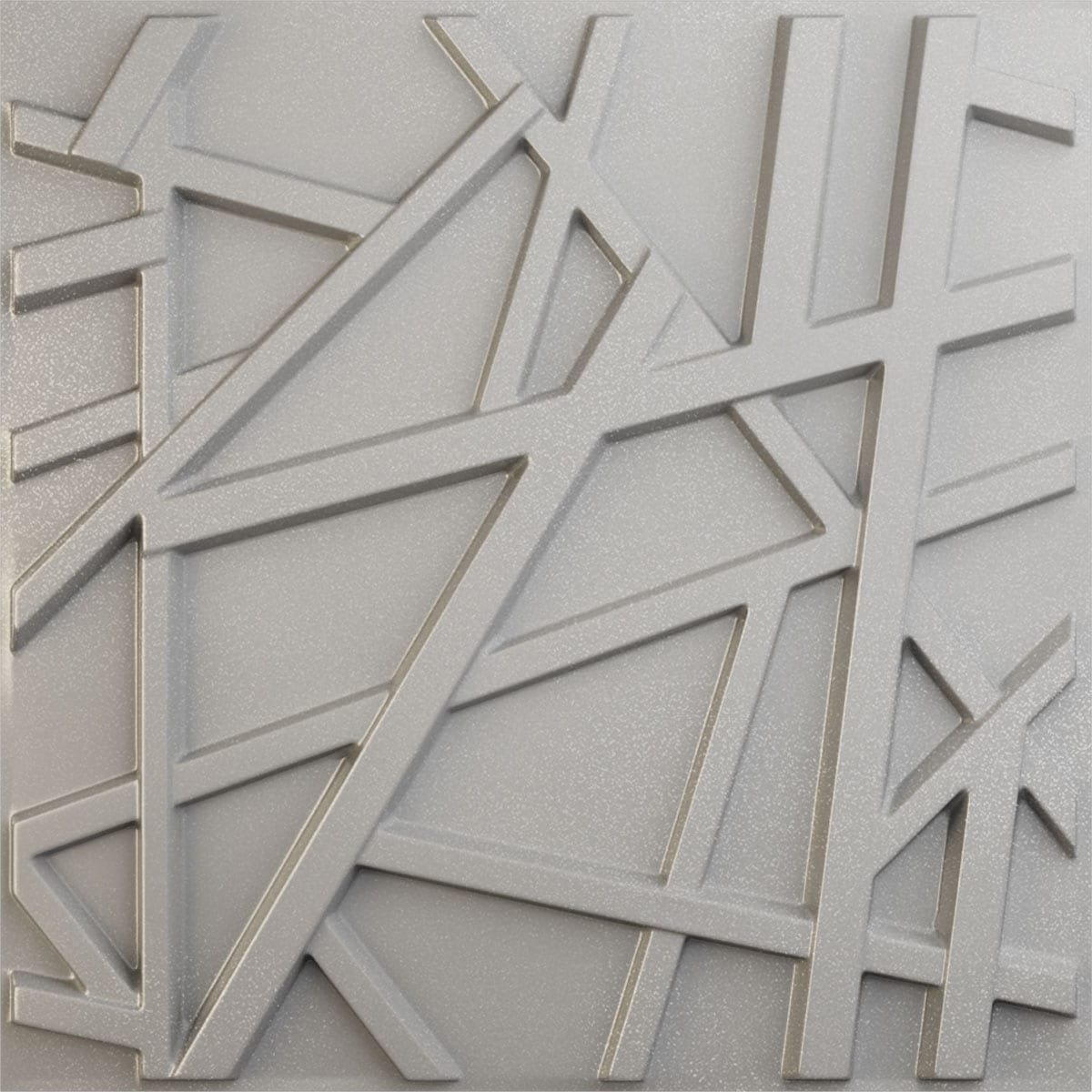 Ekena Millwork WP20X20EGASV 19-5/8-in x 19-5/8-in Embossed Textured Metallic Silver PVC Wall Panel