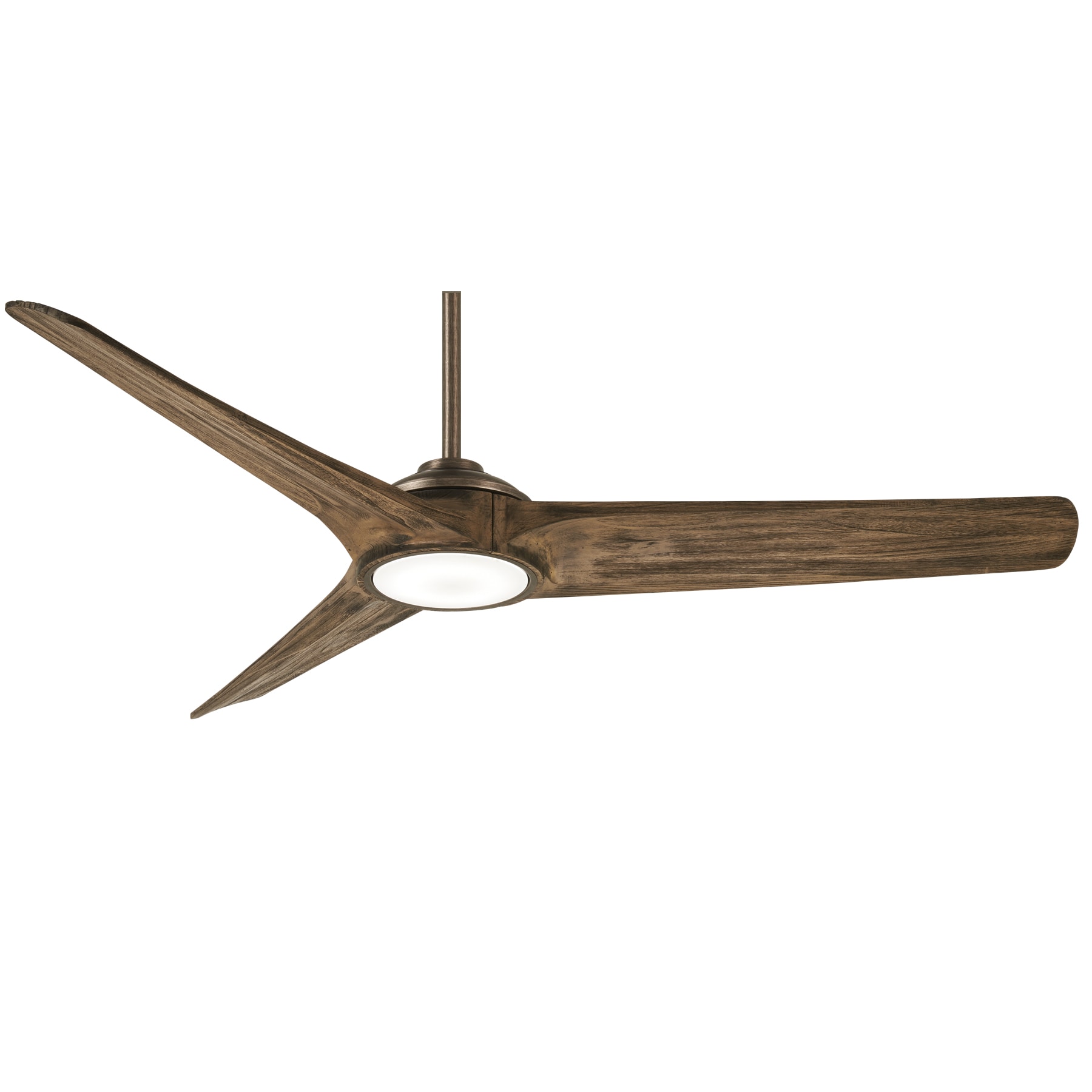 Fanimation Spitfire 84-in Dark Bronze with Dark Walnut Blades Color-changing Integrated LED Indoor/Outdoor Flush Mount Smart Propeller Ceiling Fan with Light and Remote (3-Blade) FPD6721BDZ-84DWALKF Sansujyuku sansujyuku.com