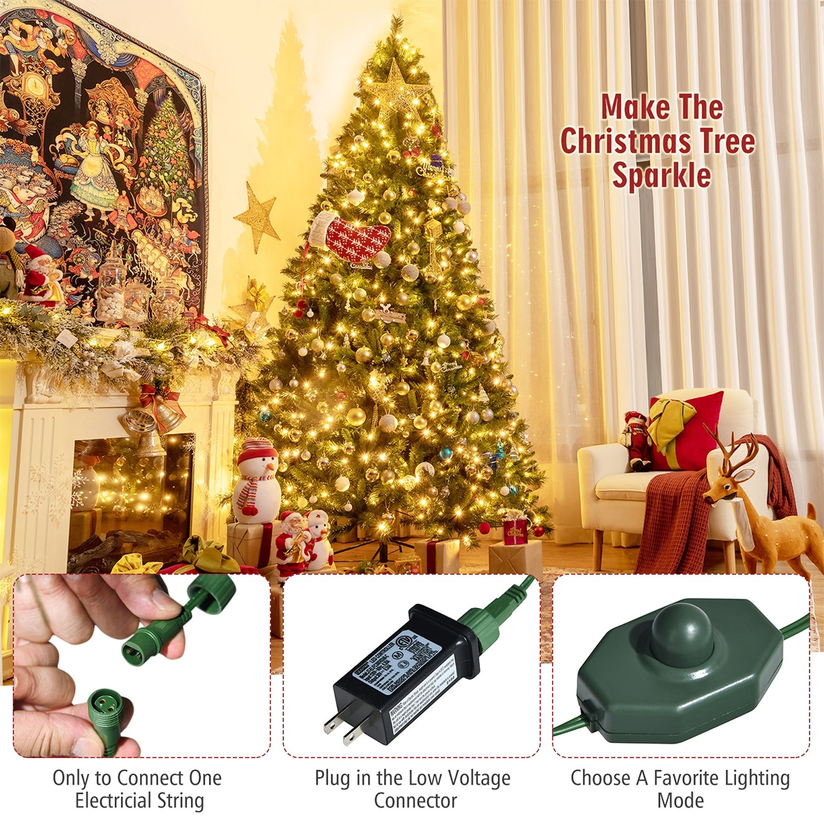 WELLFOR CM-HJY-23547US Artificial-Christmas-Trees - View #6