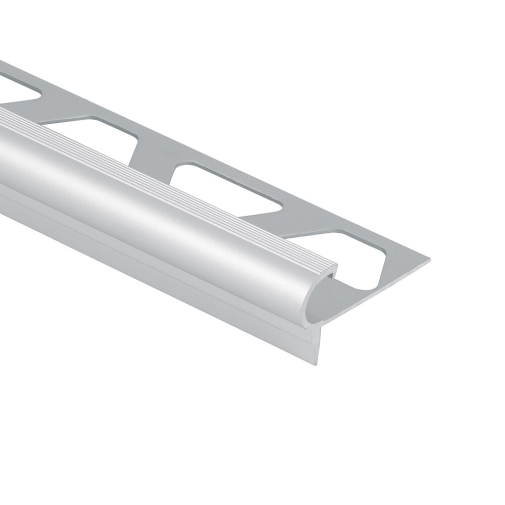 Schluter Systems FL125AE Trep-FL 0.5-in W x 98.5-in L Satin anodized aluminum Aluminum Stair nose Tile Edge Trim
