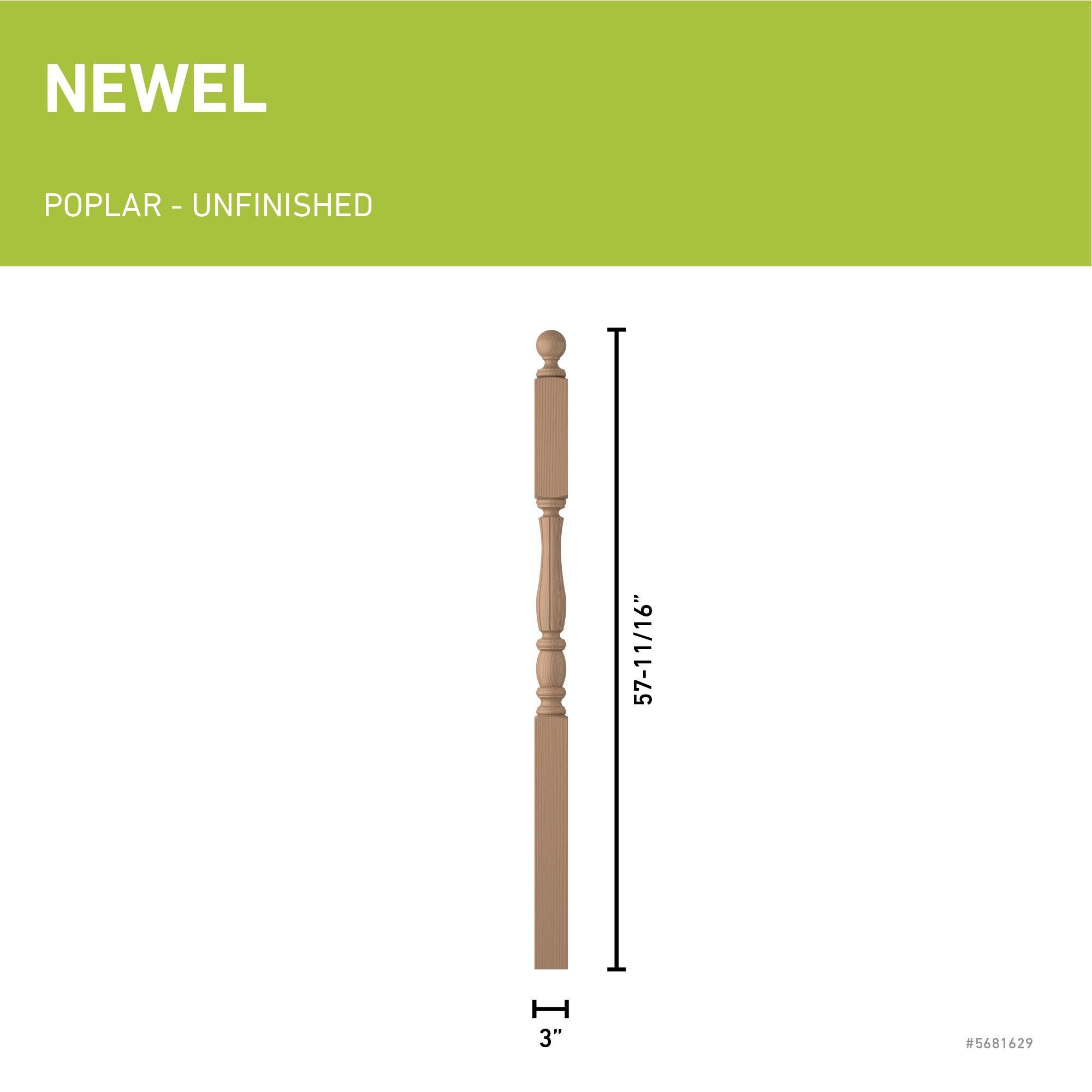 L.J. Smith Stair Systems LJF-3245BT-P Interior-Stairpart-Newel-Posts - View #3