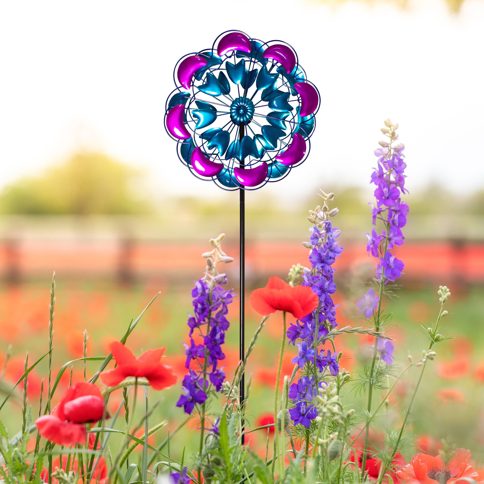 Style Selections 70-in Multicolor Metal Garden Stake in the Garden ...