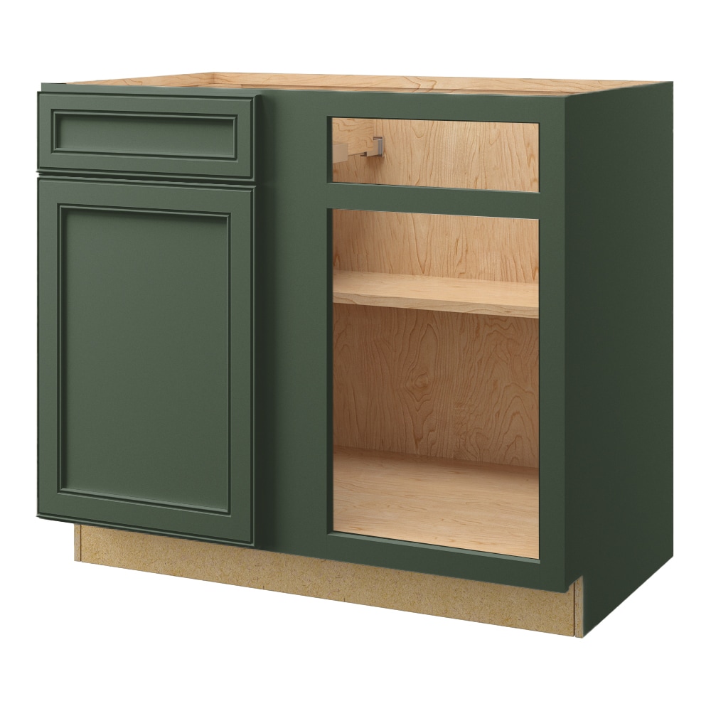allen + roth Heathrow 6-in W x 34.5-in H x 24-in D Sage Open Cube Organizer Base Fully Assembled Cabinet (Recessed Panel Style)