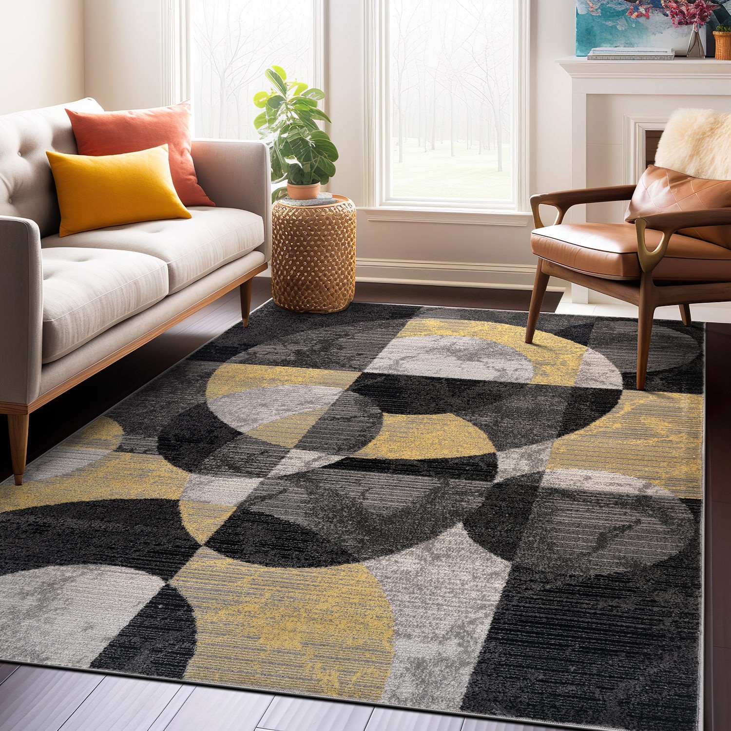 World Rug Gallery 397YELLOW8X10 rugs - View #2