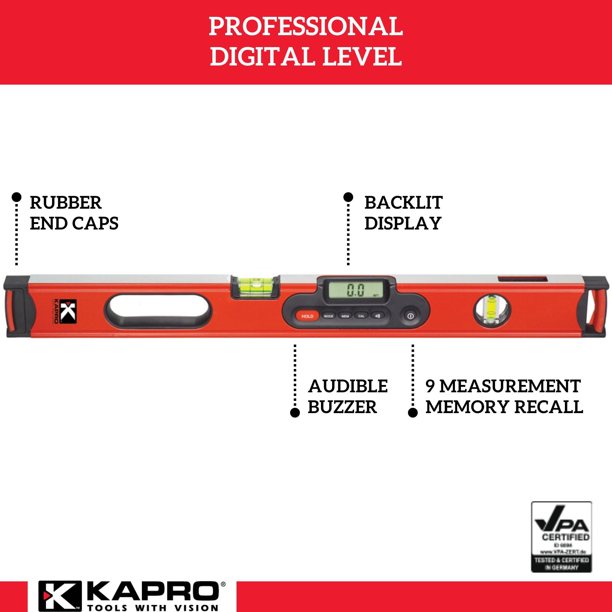 KAPRO Aluminum 48-in 2 Vial Magnetic Box Beam Level in the Levels ...