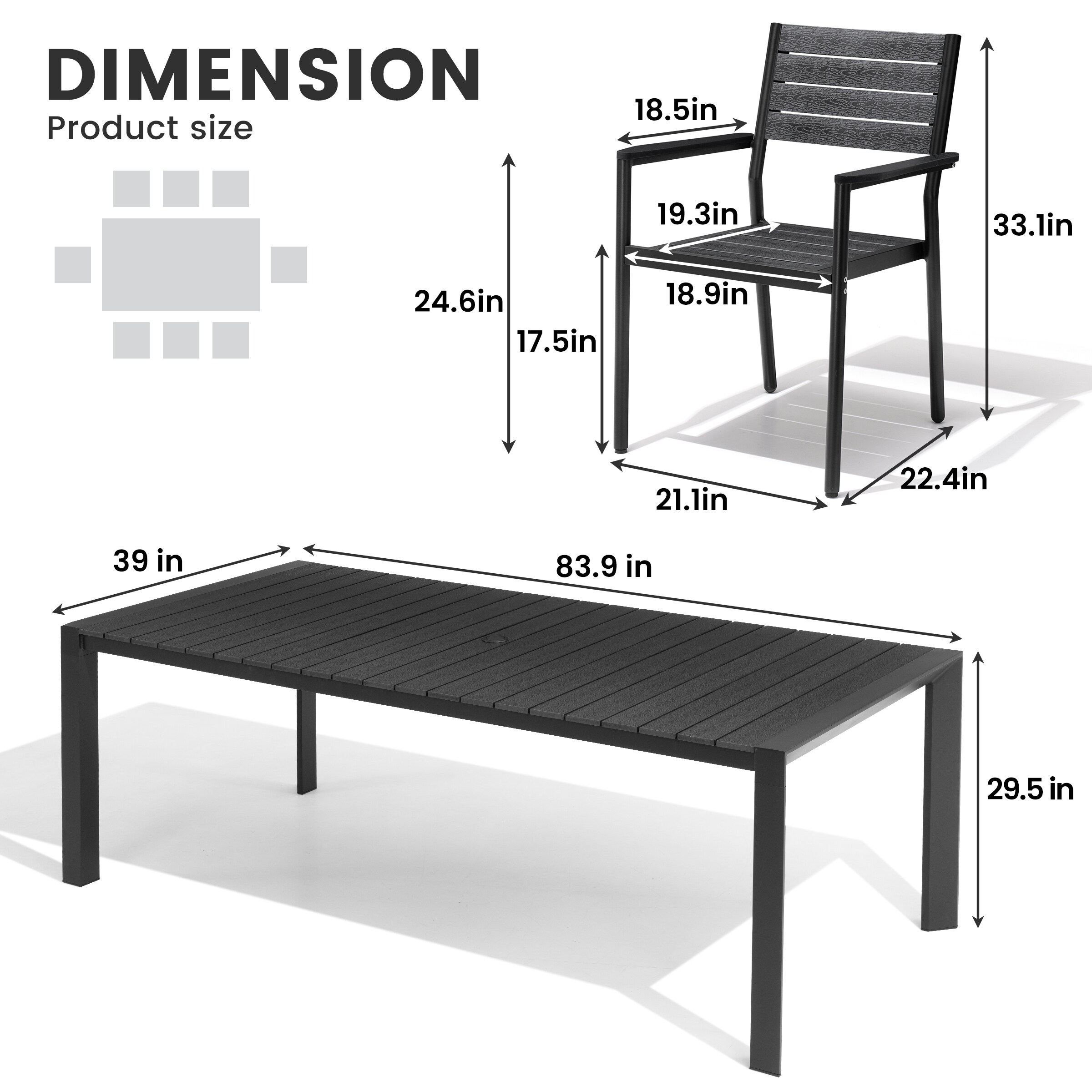 Crestlive Products CL-TD6238BLK210-9 Patio-Dining-Sets - View #3