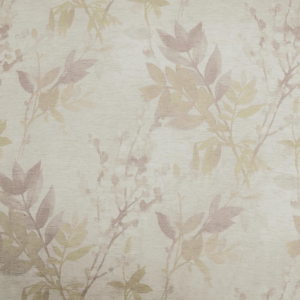 Blush Floral Linen Blend Light-Filtering Rod Pocket Drapes