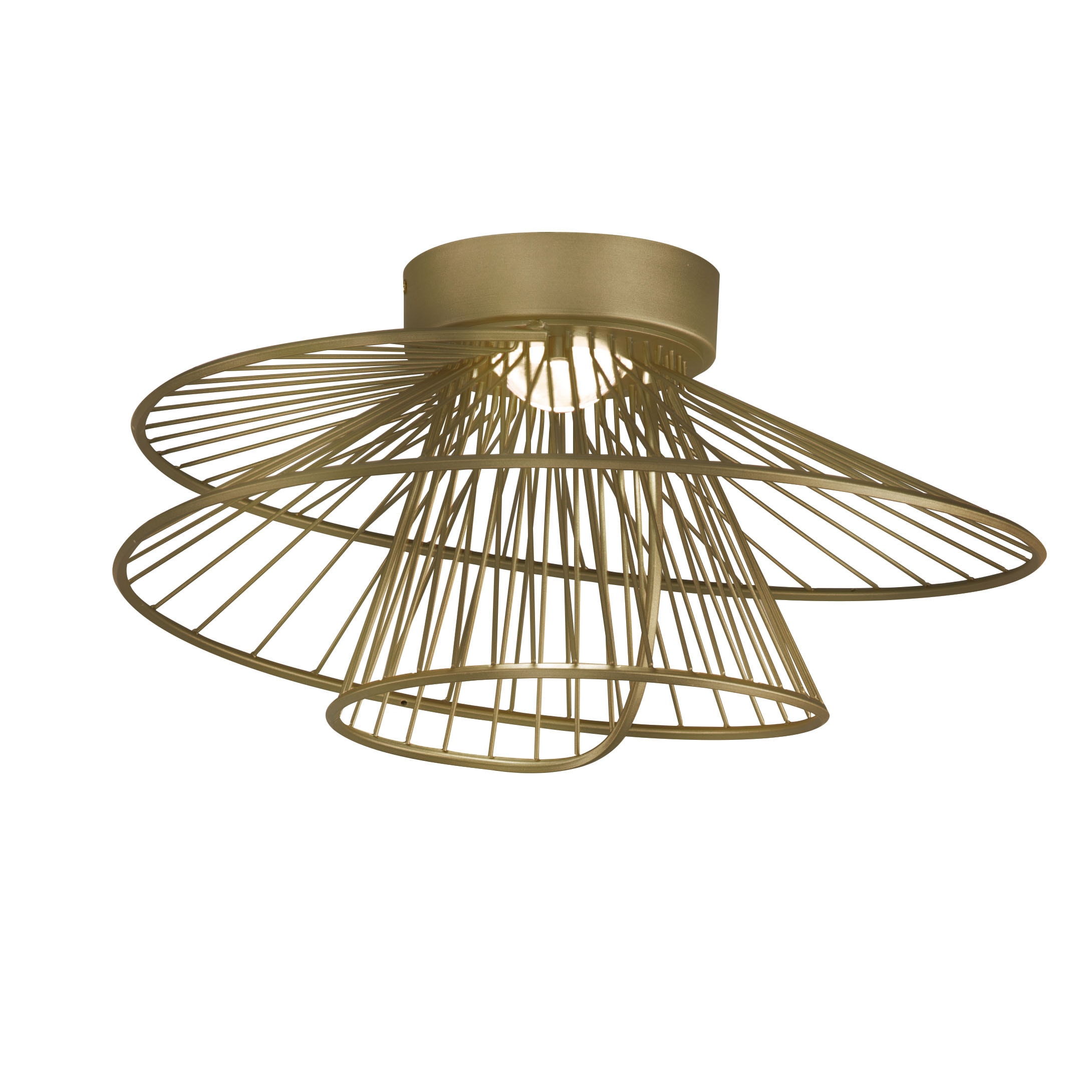 Maxim Lighting 24170NAB Zeta 1 -Light 20-in Antique Brass Indoor/Outdoor Integrated LED Flush Mount Light