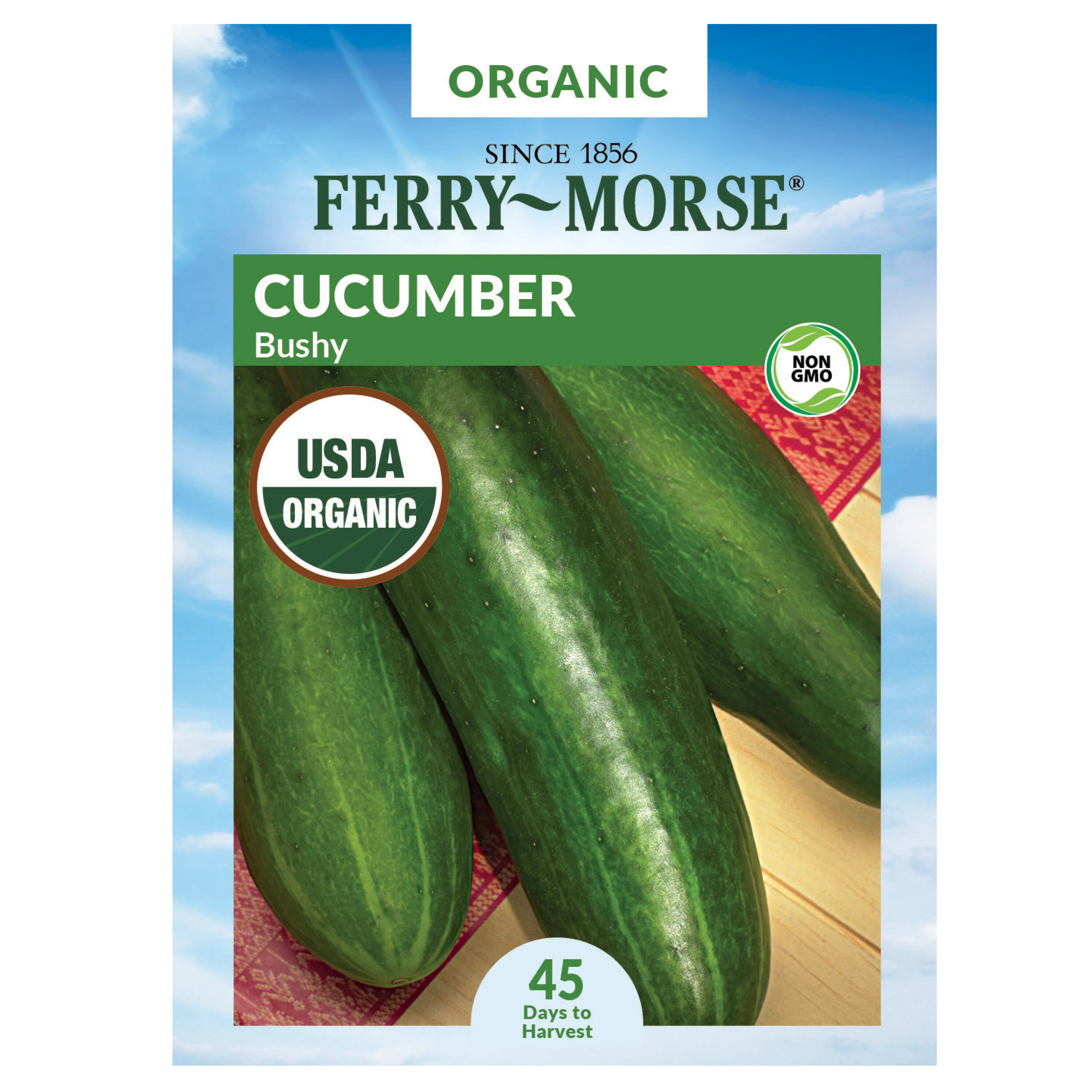 Ferry-Morse 913863.299.643685 Organic Cucumber Bushy Organic Vegetable Seeds 0.7 Gram(s)