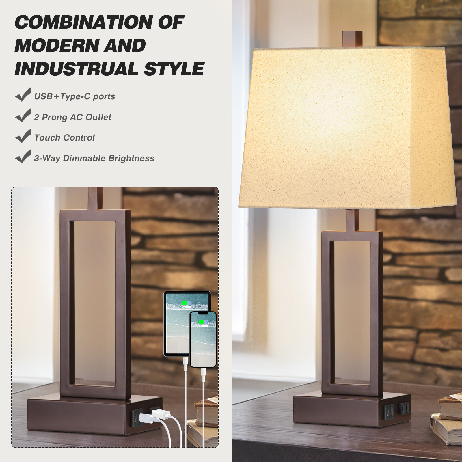 UrFurnishings TD-269 Table-Lamps - View #11