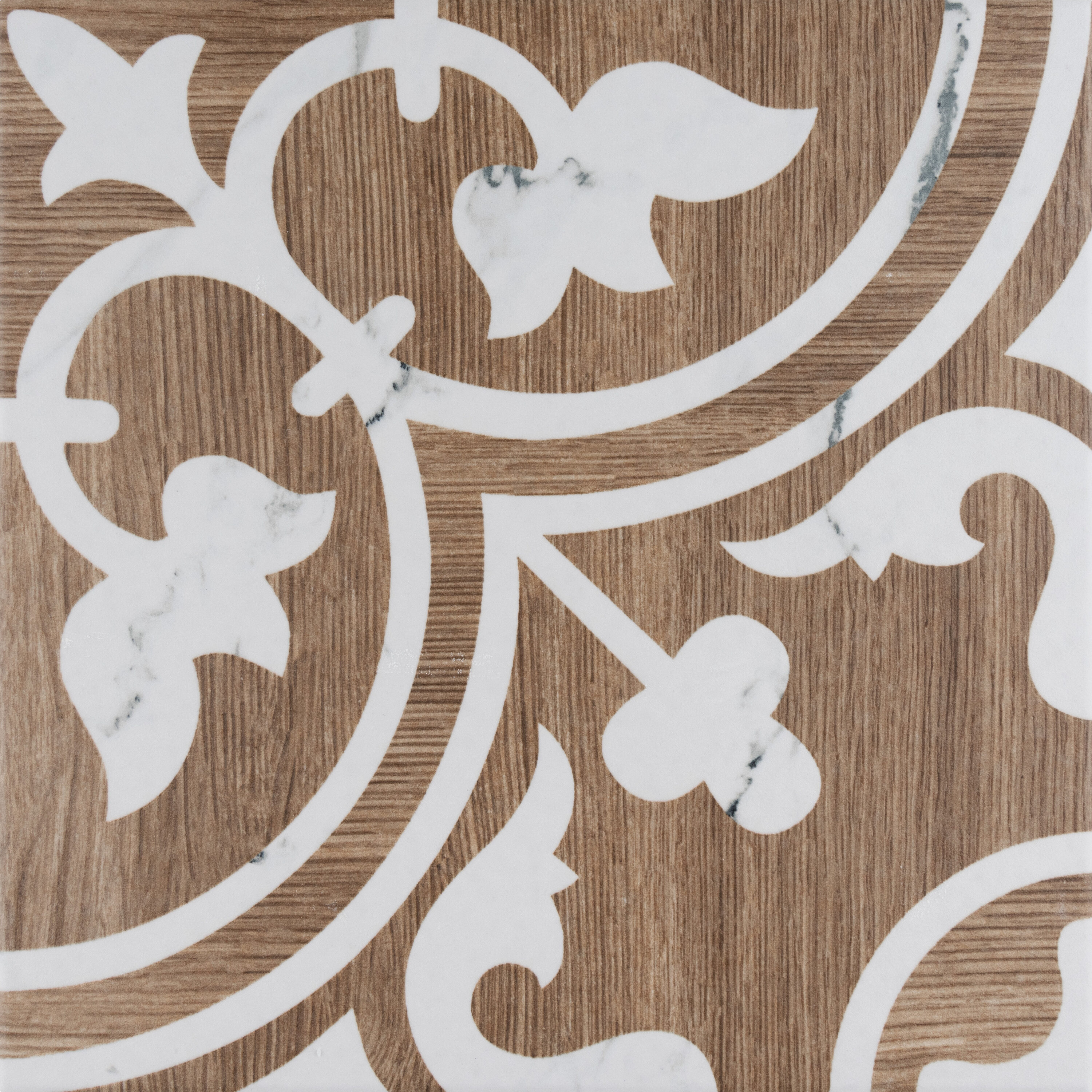Affinity Tile S1FCD10ALNV Sample - Llama Arte Loire Verso Noce 10-in x 10-in Multi-finish Porcelain Wood look Floor and Wall Tile