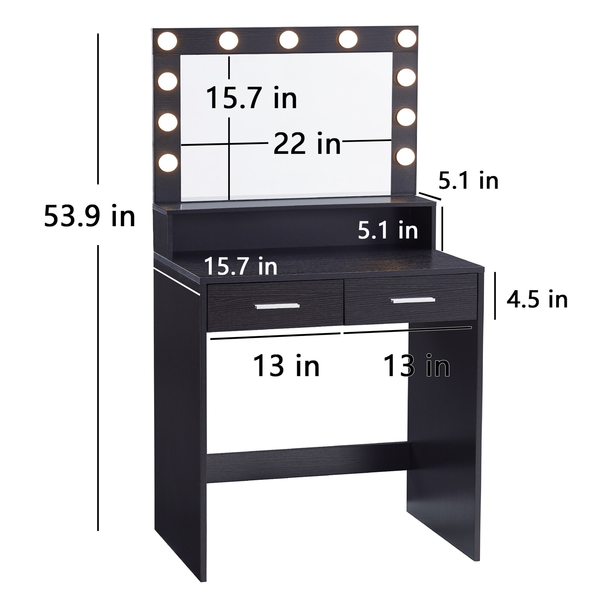 SINOFURN SYD250011WT Bedroom-Vanities - View #5