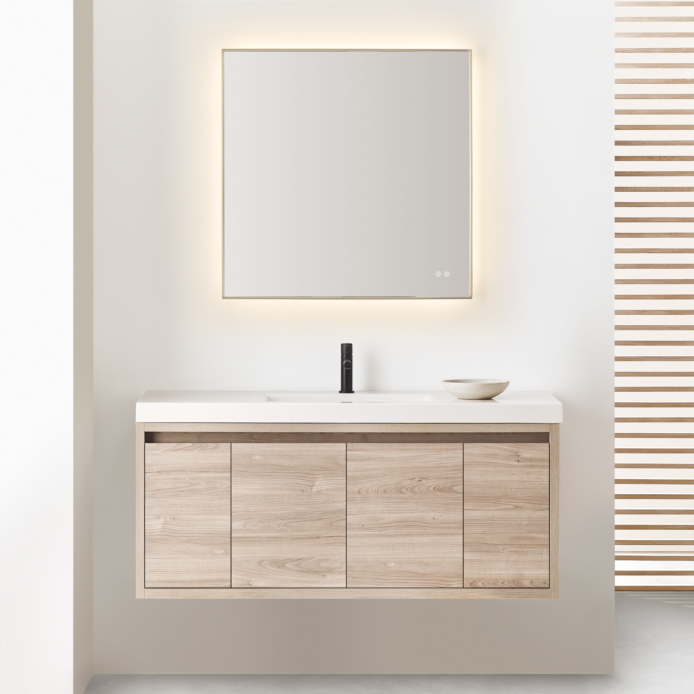 Generation Lighting MREL1440SB Framed-Bath-Mirrors - View #3