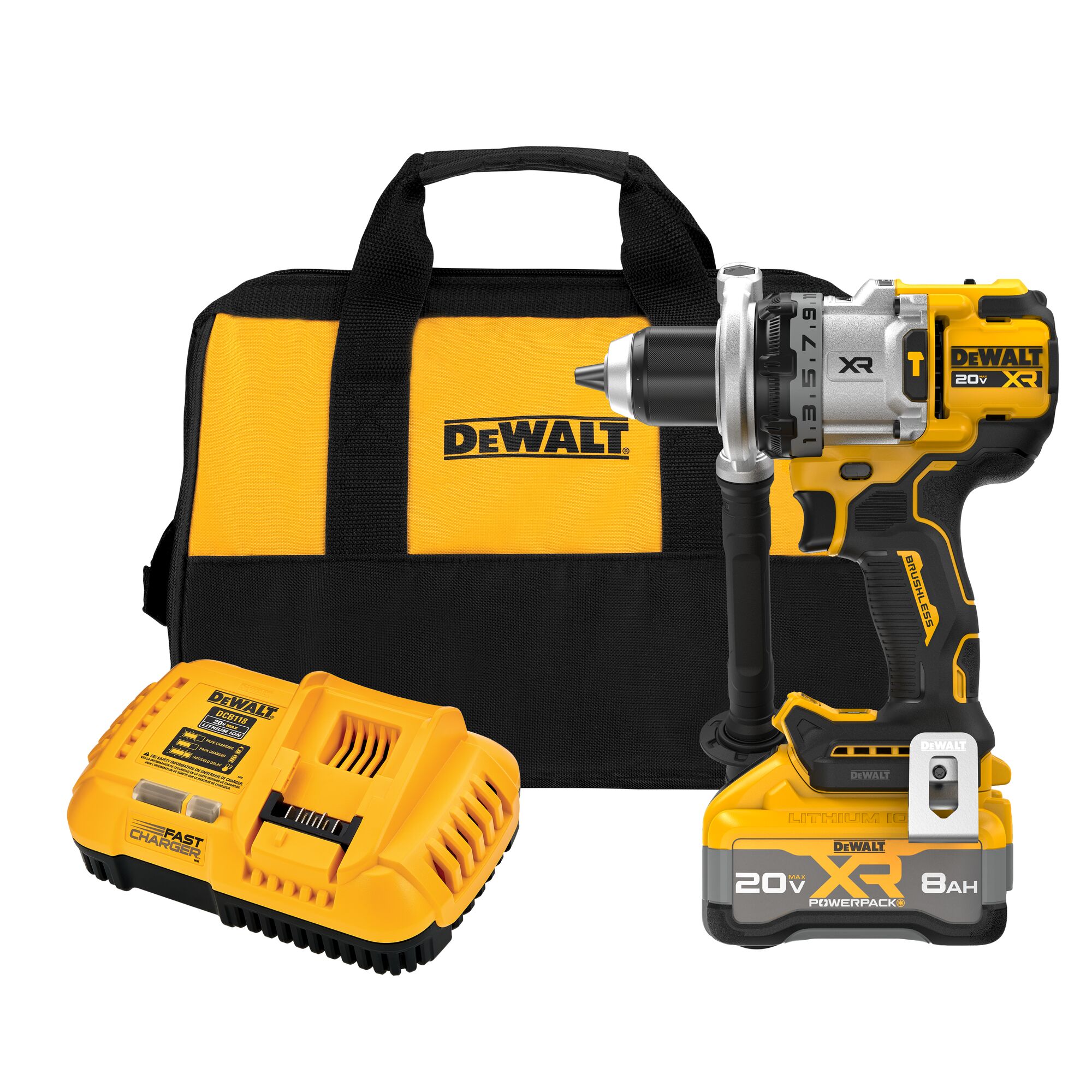 DEWALT XR 1/2-in 20-volt Max Variable Brushless Cordless Hammer Drill (1-Battery and Charger Included)