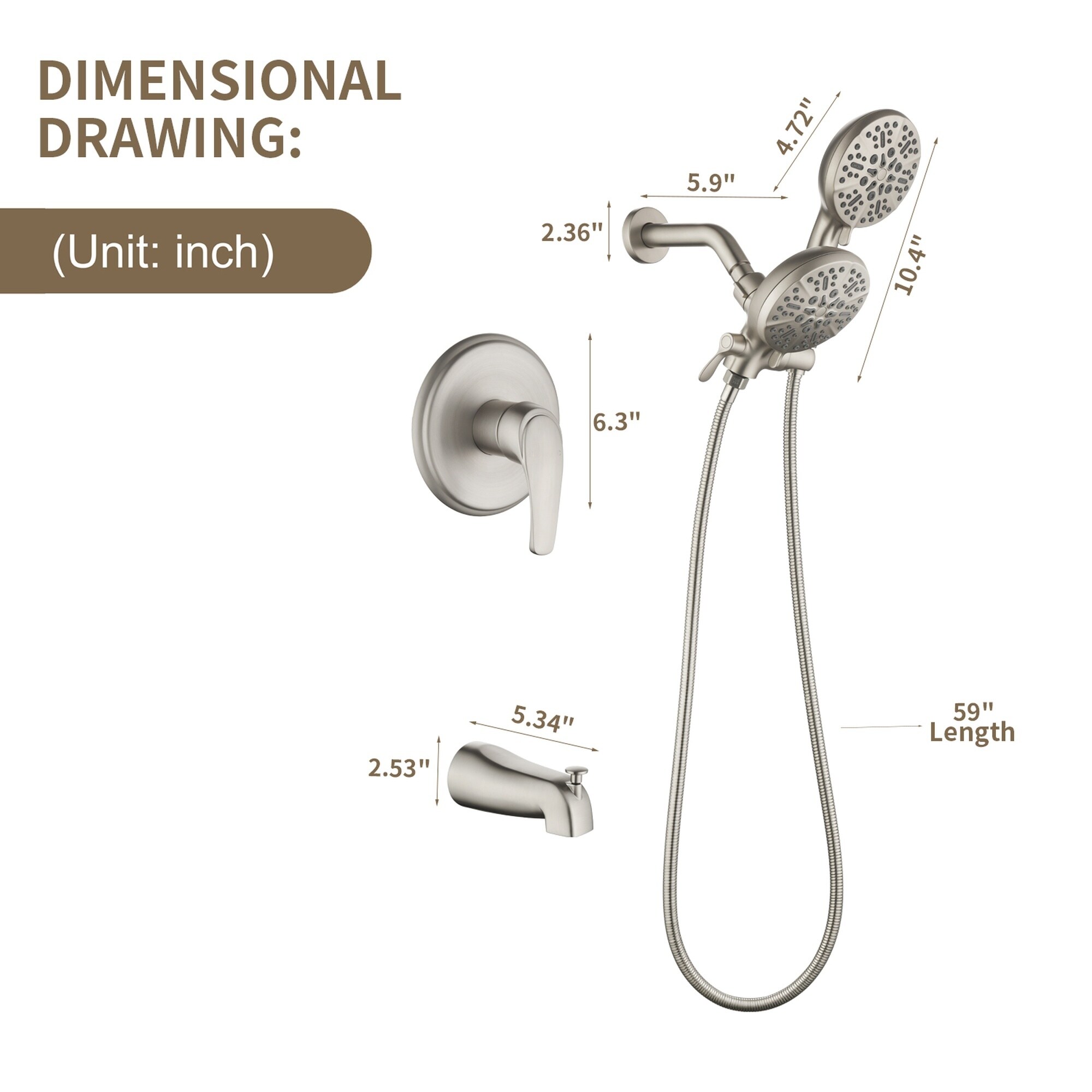 Boyel Living BL88056BN Tub-Shower-Faucets - View #2