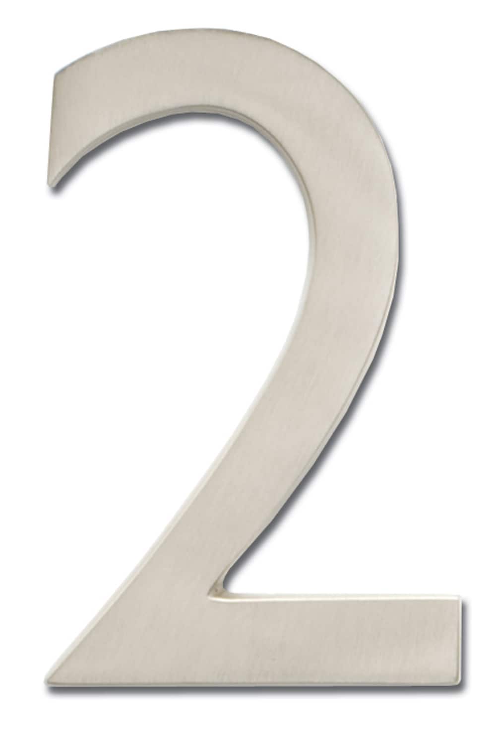 Architectural Mailboxes 3582SN-2 4-in Satin Nickel Number 2