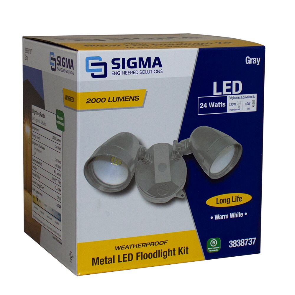 Sigma Engineered Solutions 120-Watt EQ LED Gray 2-Head Switch ...