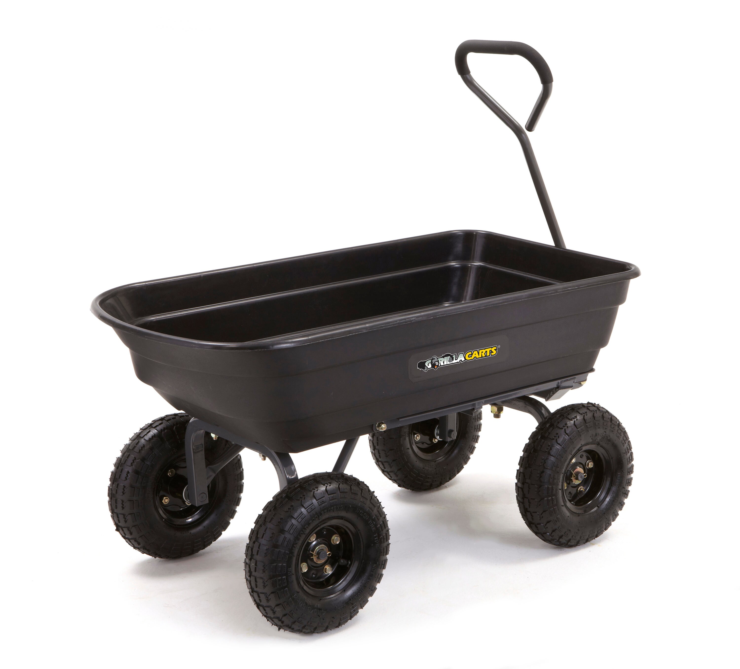 Gorilla Carts GOR4PS 600-lb. Poly Garden Dump Cart with 10 Tires