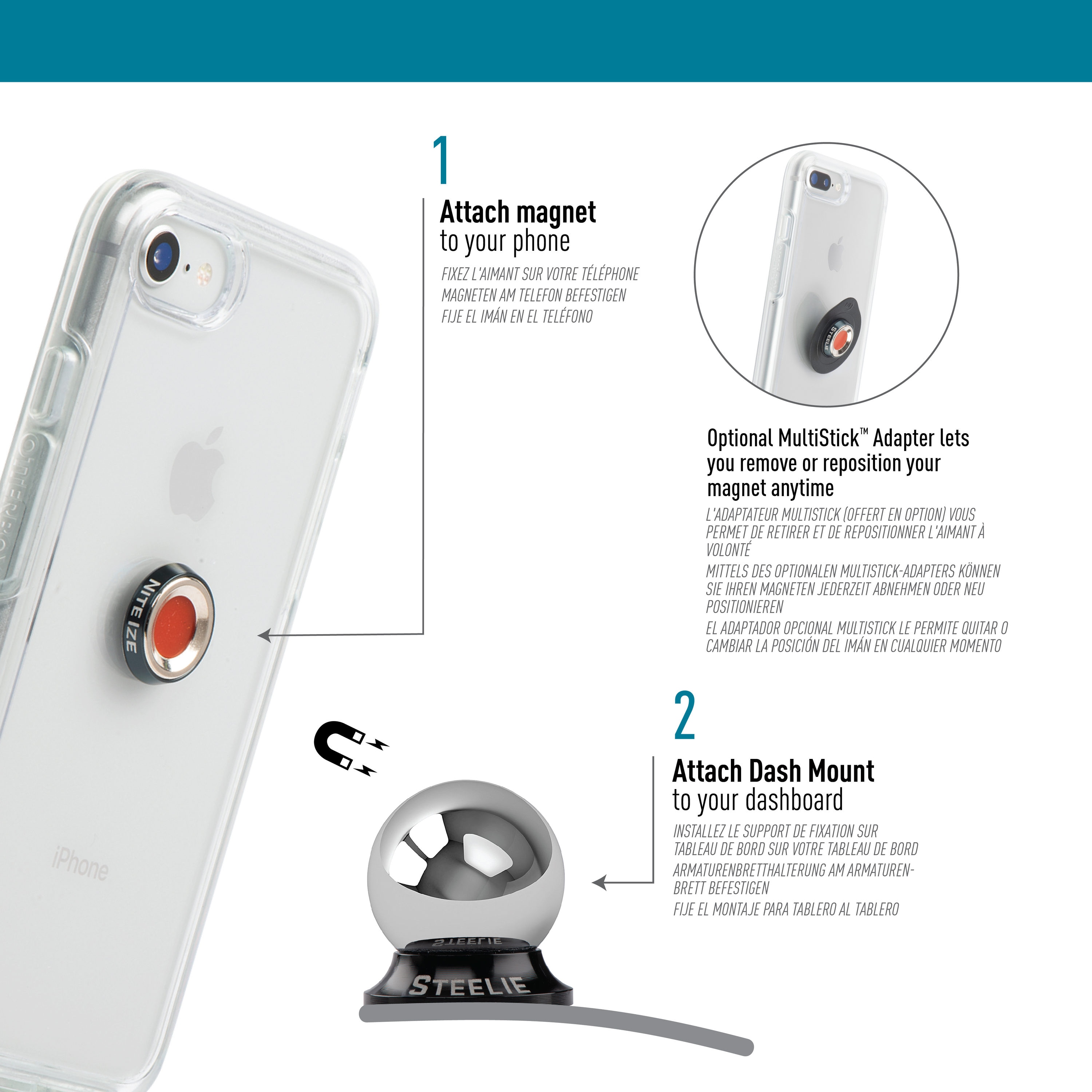 Nite Ize Steelie 360° Magnetic Mount Original Magnetic Phone