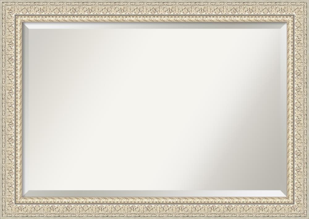 Amanti Art DSW4093766 Fair Baroque 41.5-Inches x 29.5-Inches Beveled Rectangle Bathroom Vanity Mirror ( Pantina Cream )