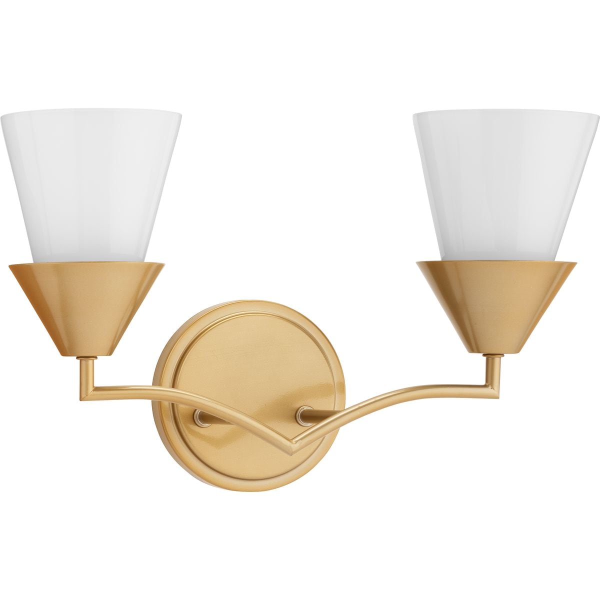 Progress Lighting P300496-205 Pinellas 15-in 2 -Light Gold Modern/contemporary Vanity light