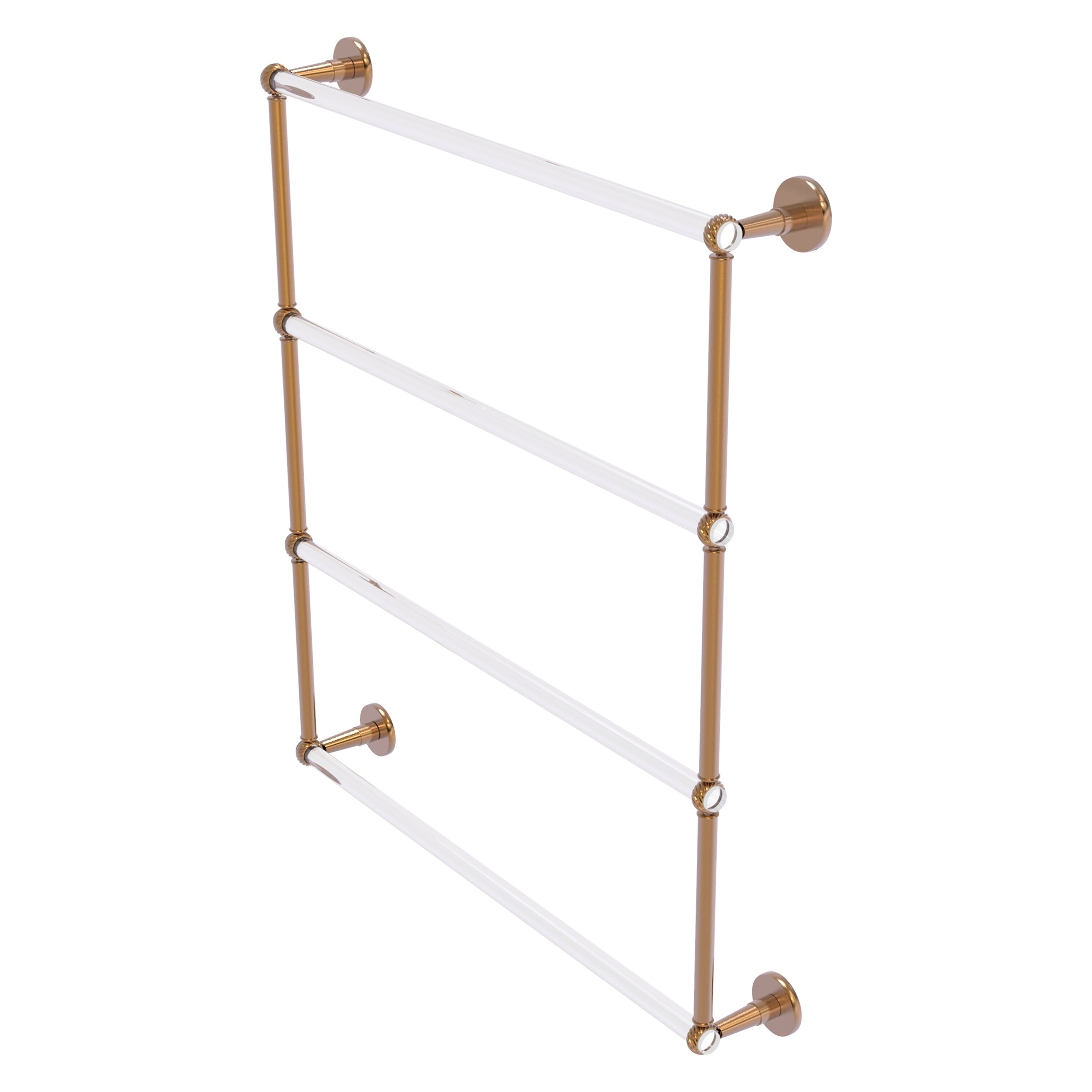 Allied Brass CV-28T-30-BBR Clearview 30-in double Brushed Bronze Wall mount 4-tier Towel Bar