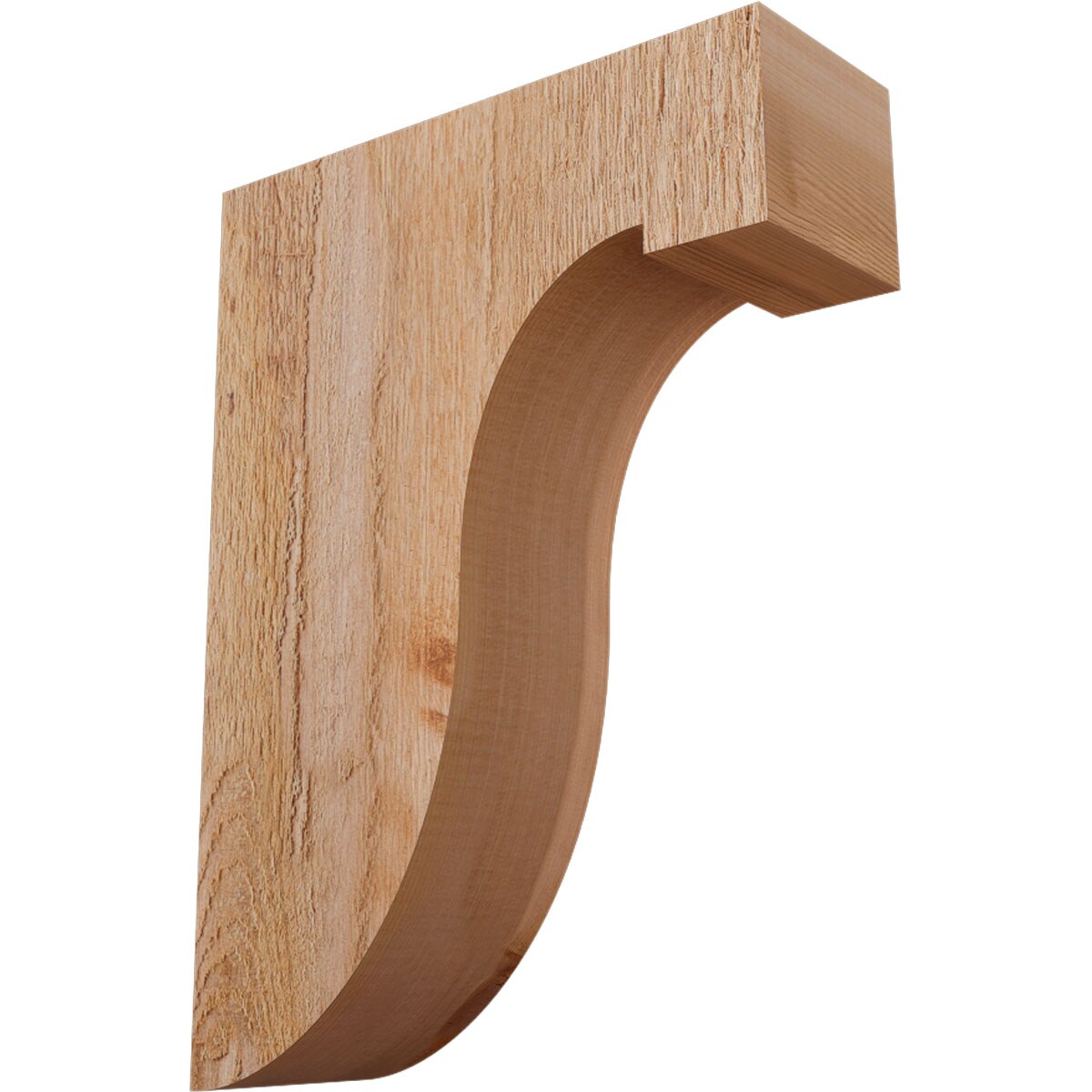 Ekena Millwork COR04X12X16DEL00RWR 4-in x 12-in x 16-in Del monte Unfinished Western red cedar Wood Paintable/Stainable Corbel