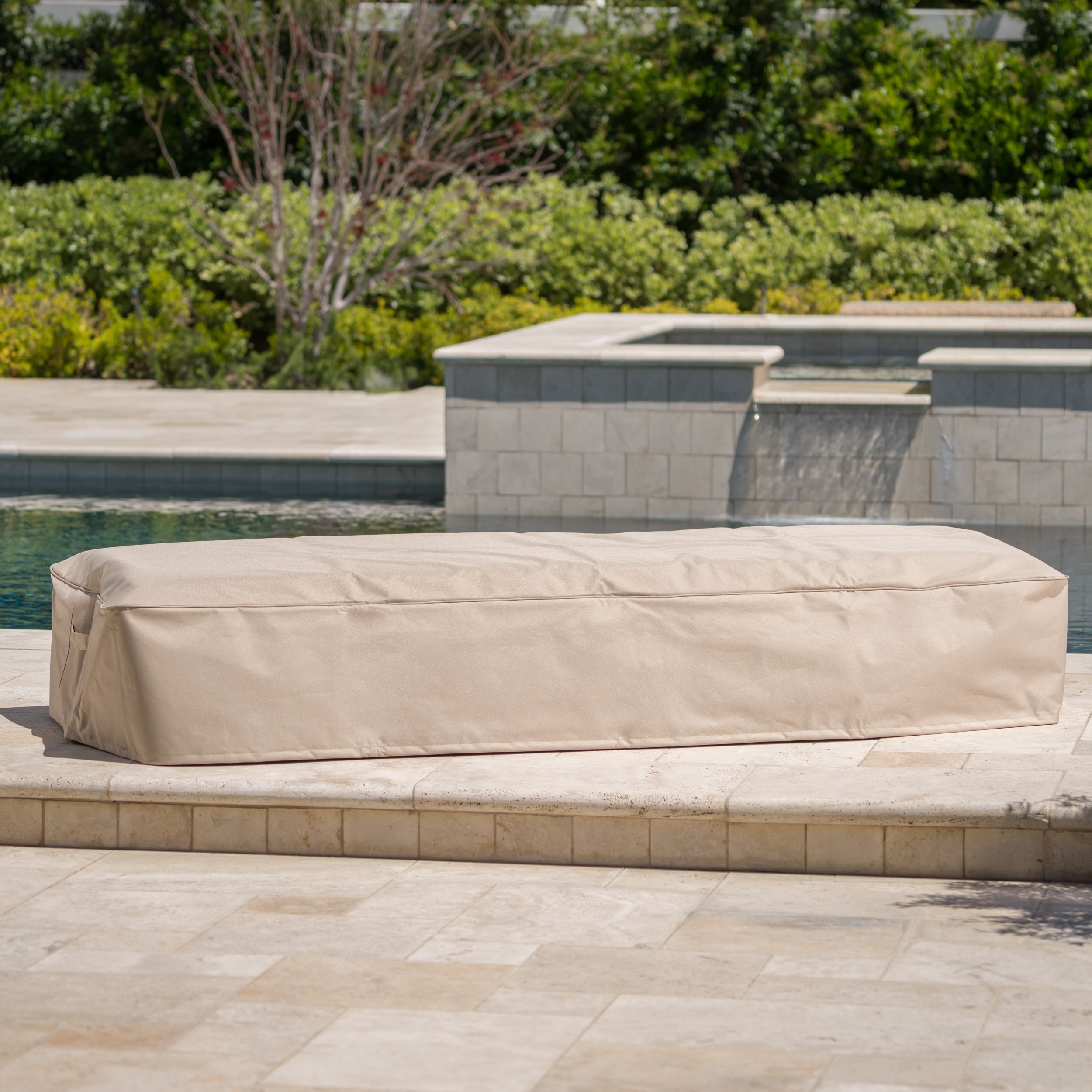 Christopher Knight Home 301182 Elize Outdoor Chaise Lounge Cover Shield (Set of 4) Beige