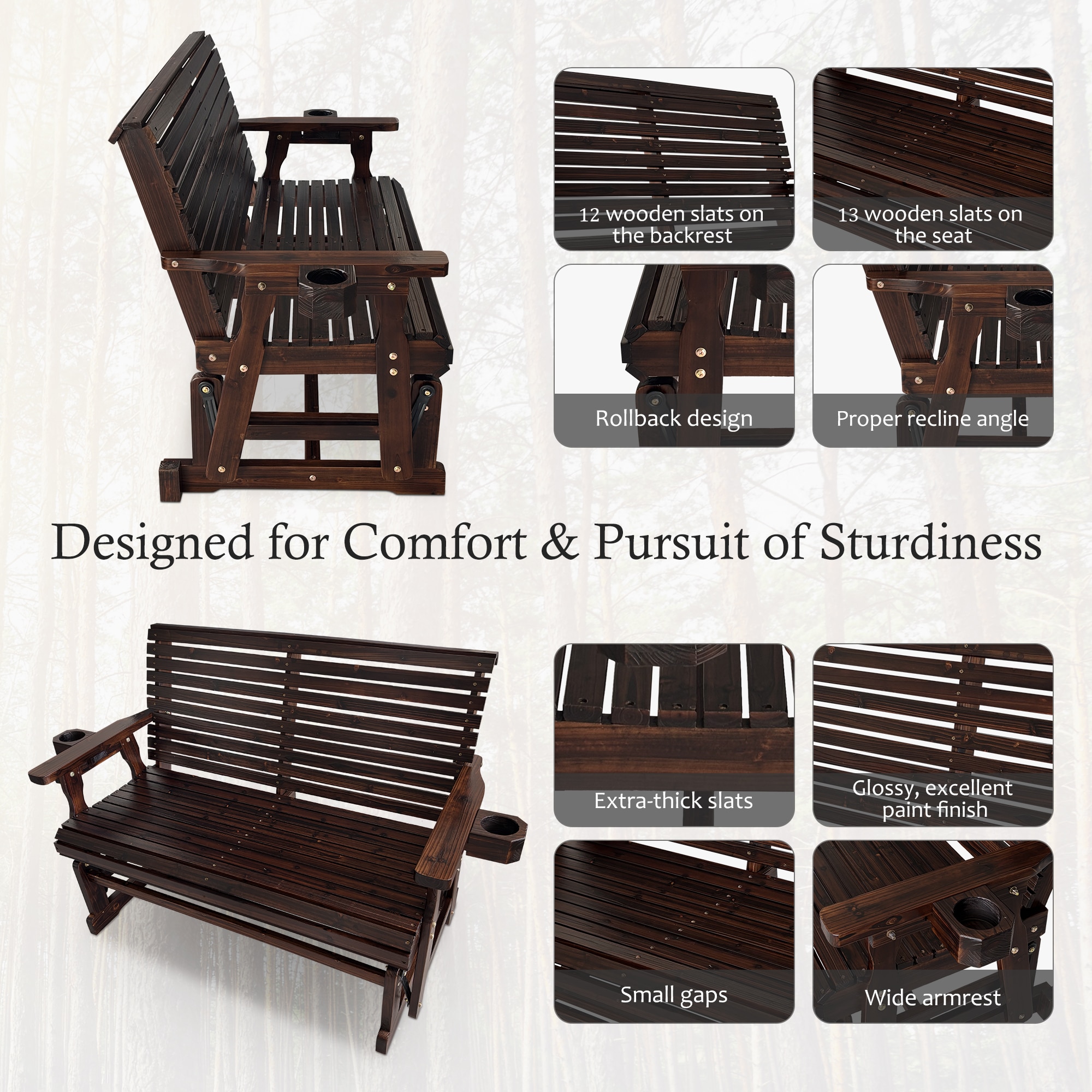 Fortune Candy GX002CT Swing-Gliders - View #3