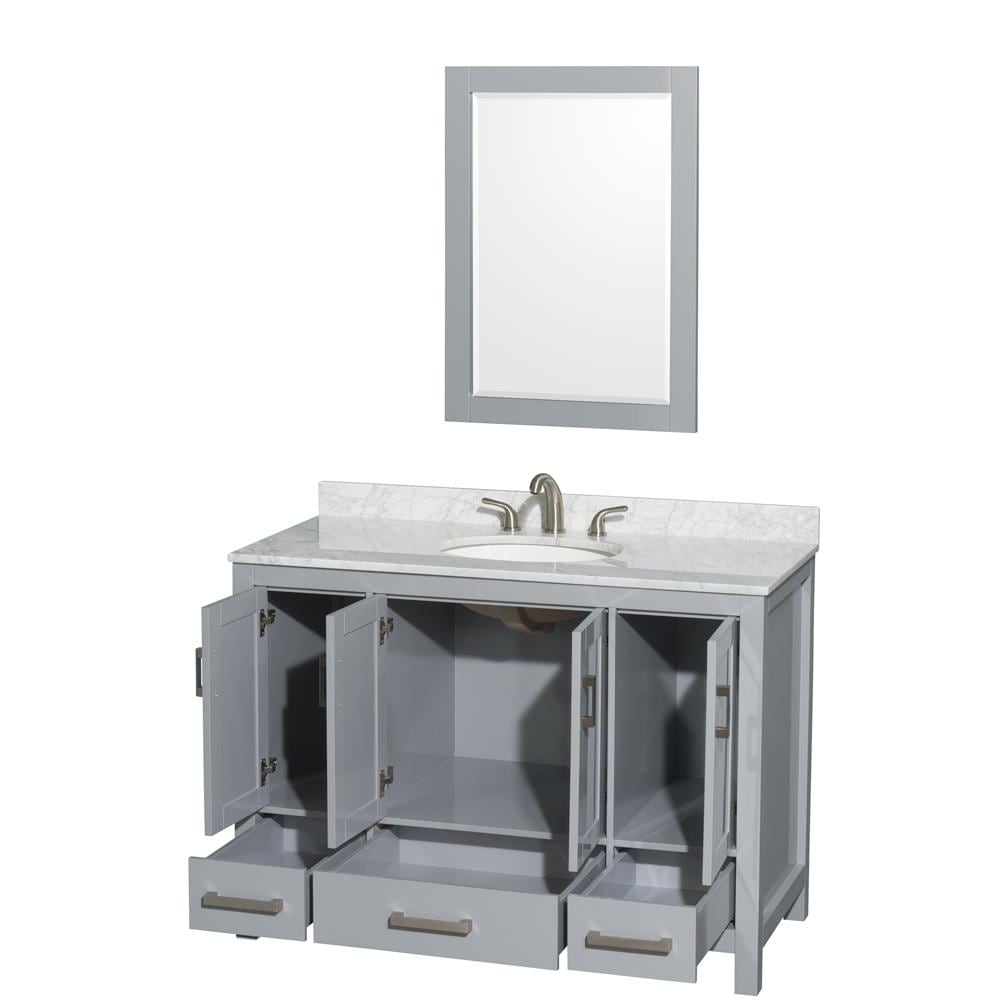 Wyndham Collection WCS141448SGYCMUNOM24 Bath-Vanity-Combo - View #2