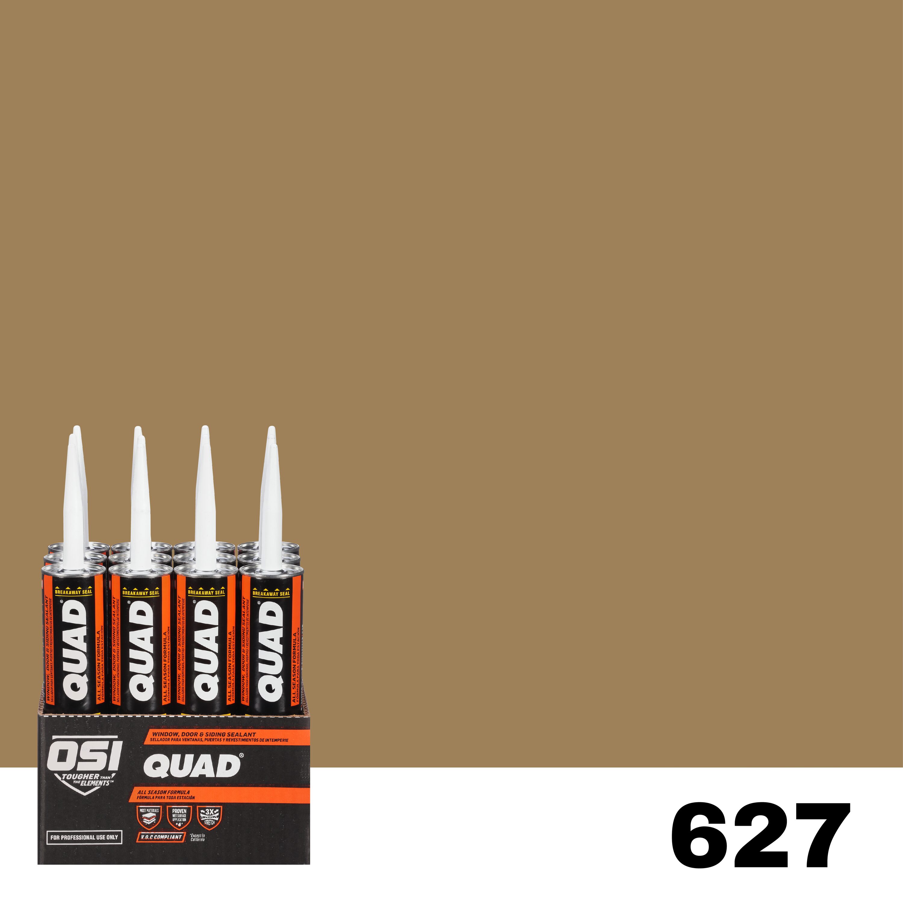 OSI 1637257 Quad 12 -Pack 10-oz Window door Yellow 627 Paintable Solvent Caulk