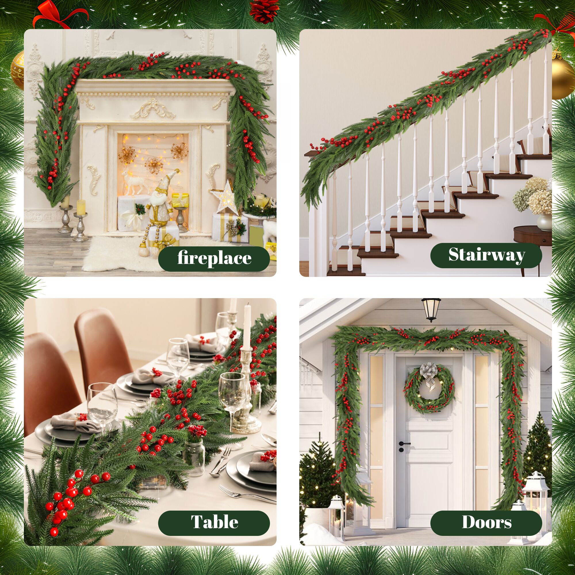 LOVMOR SF-M-W808P204120 Artificial-Christmas-Wreaths - View #3