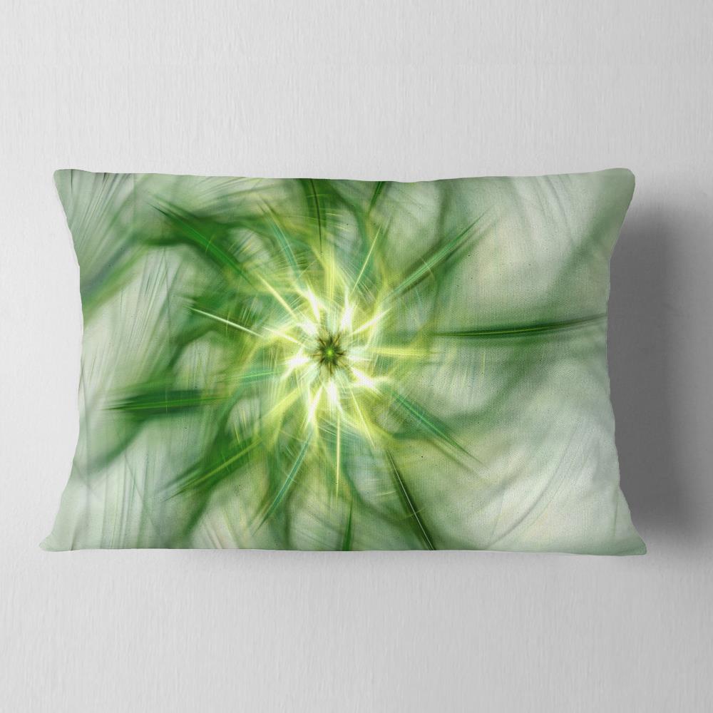 Designart CU16133-12-20 12-in x 20-in Green Indoor Decorative Pillow