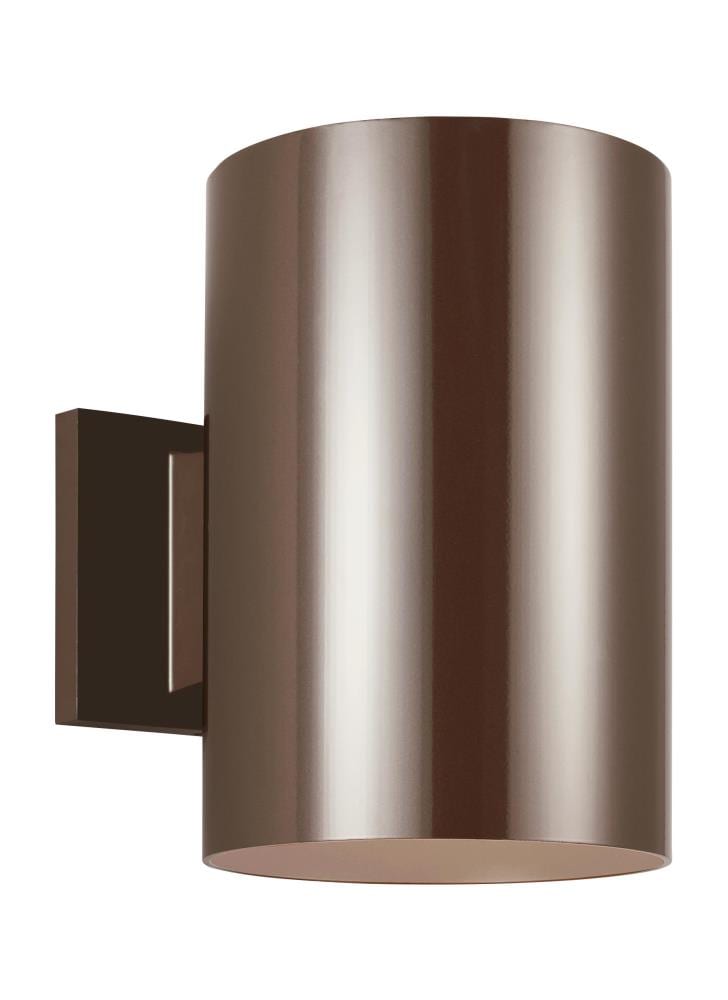 Bronze Large Cylinder LED Outdoor Wall Lantern