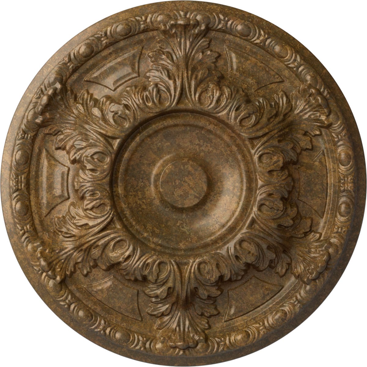Ekena Millwork CM19GARZS Granada 19-in W x 19-in L Painted Rubbed Bronze Polyurethane Whole Ceiling Medallion