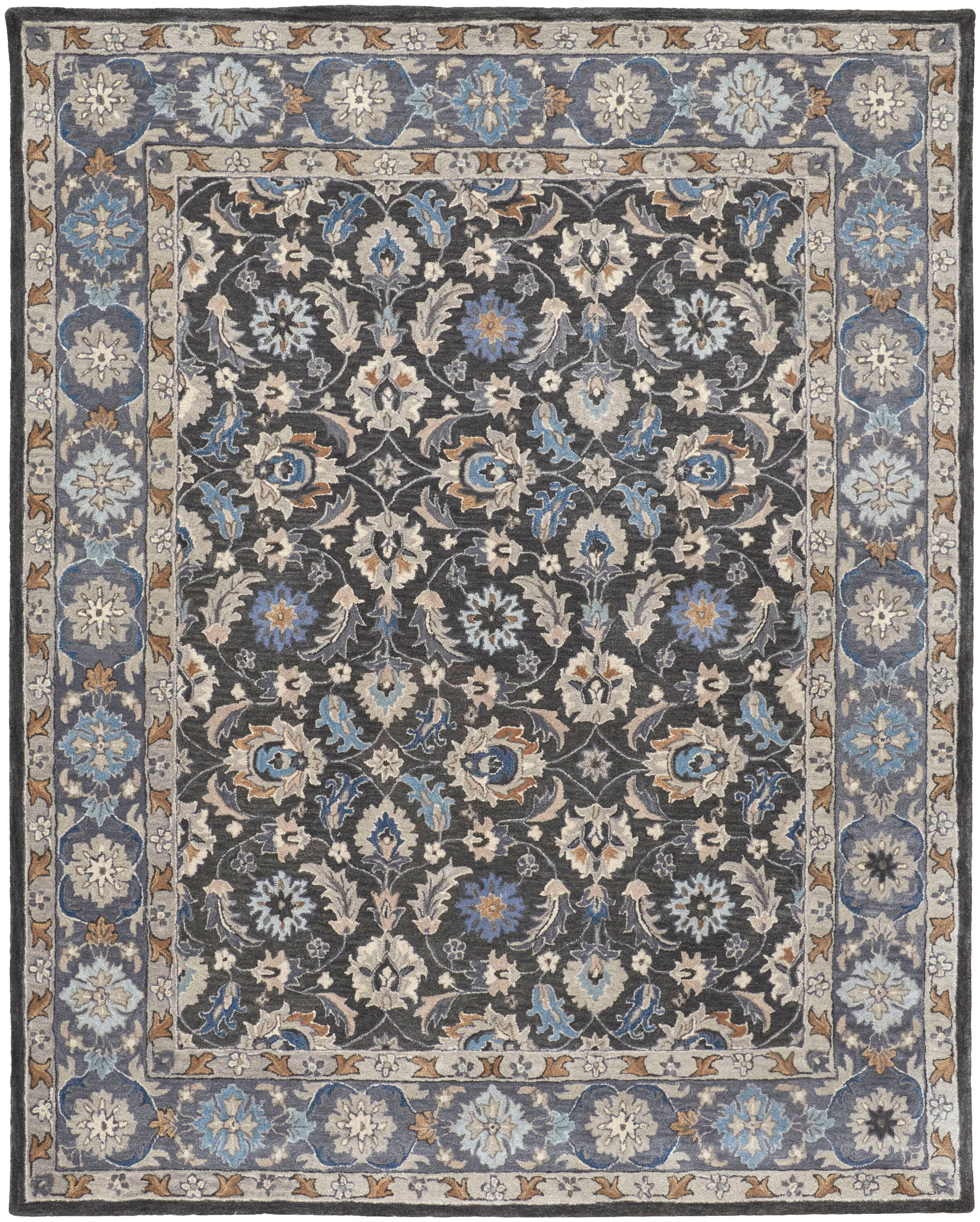 Room Envy RYLR8643CHL000F00 8 x 10 (ft) Tufted Wool Taupe/Blue/Ivory Rectangular Indoor Area rug