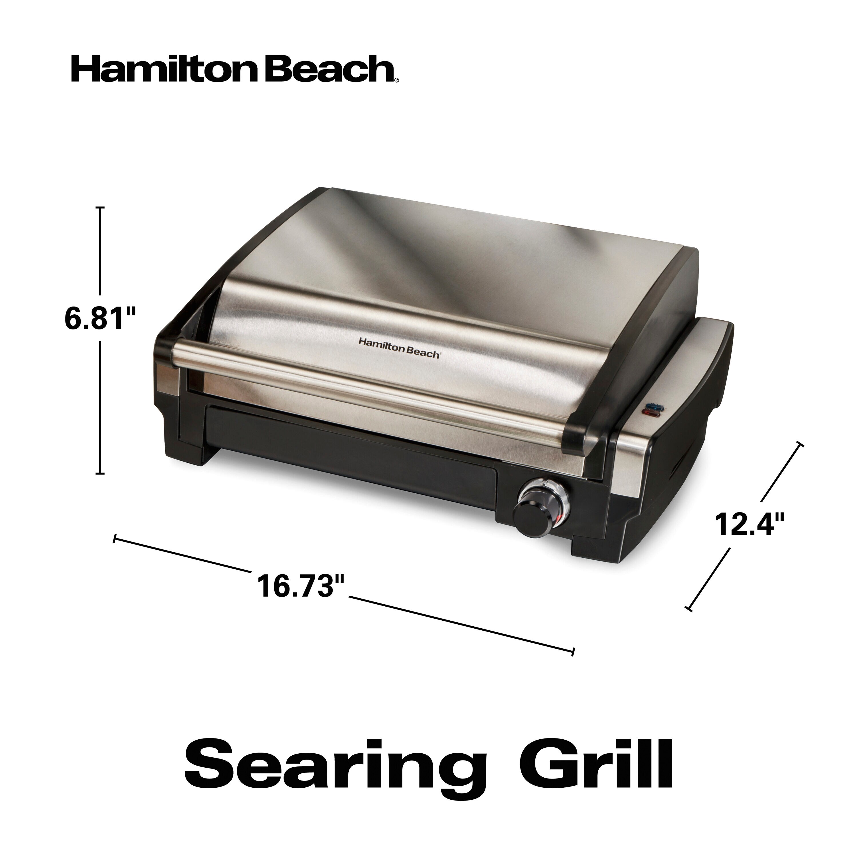 Hamilton Beach 12.5-in L x 9.6-in W Non-Stick Contact Grill at