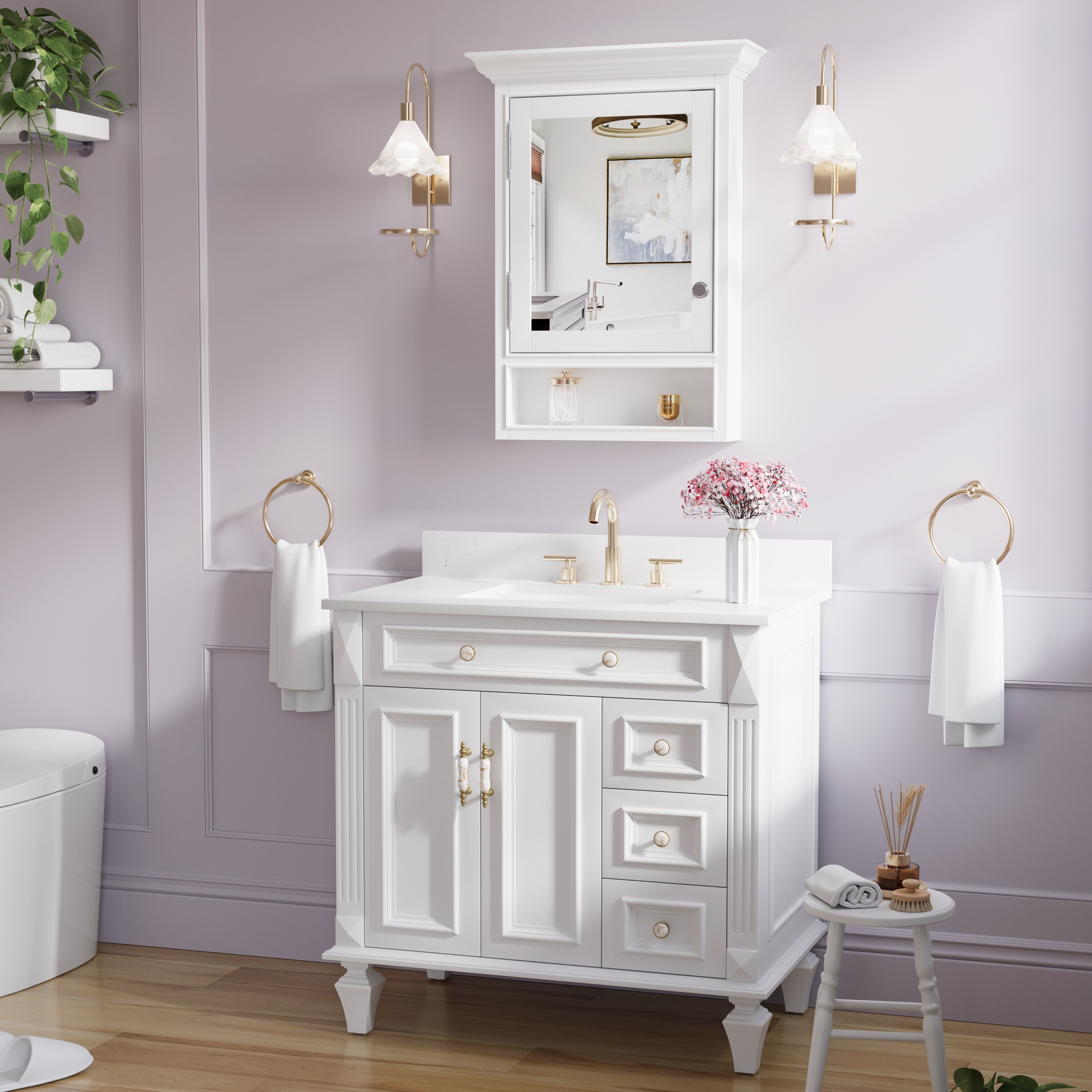 WELLFOR DTG-3224M3YS Bathroom-Medicine-Cabinets - View #11