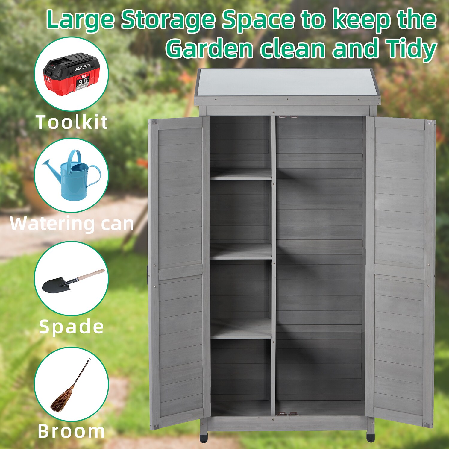 GZMR GR-W13823 Wood-Storage-Buildings - View #4