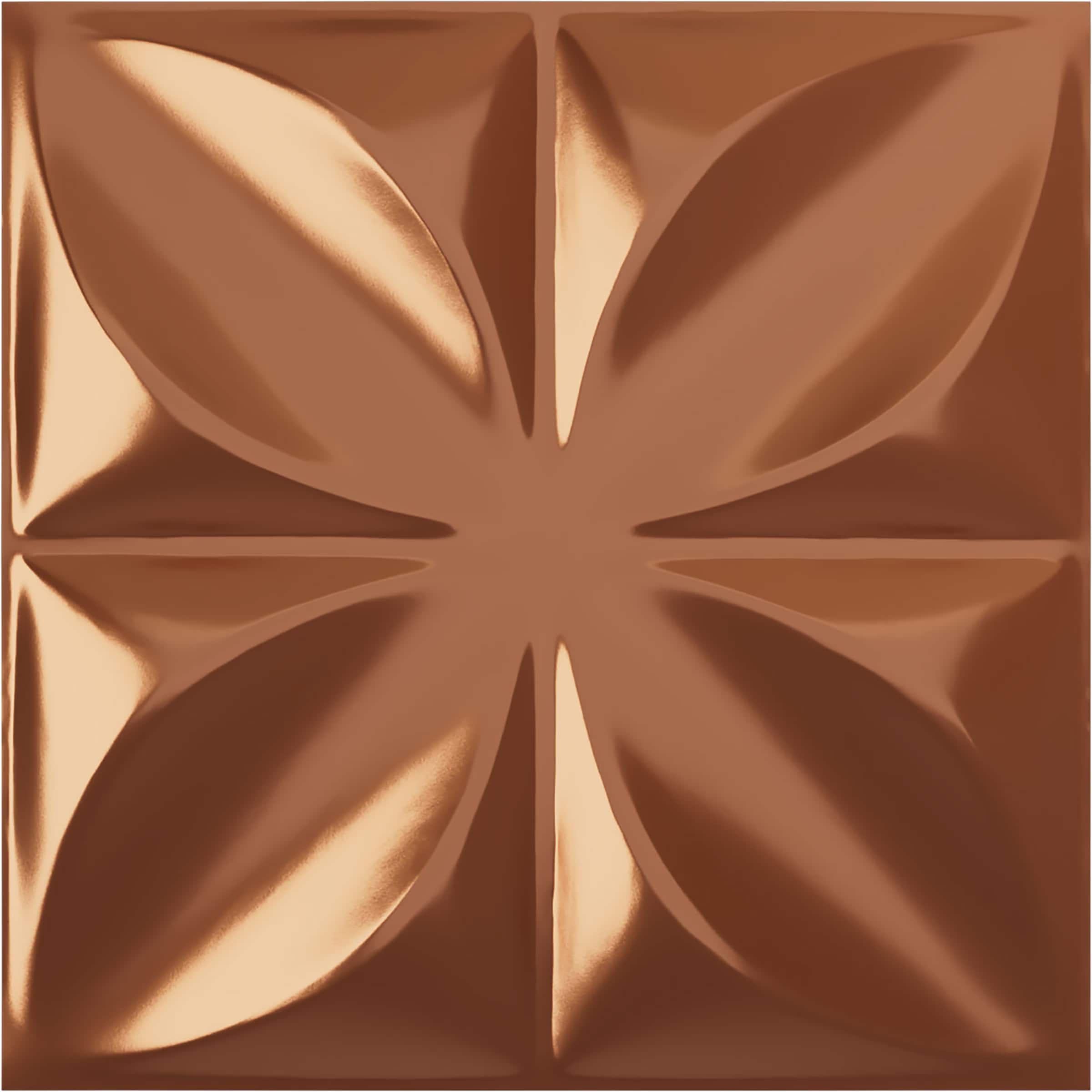 Ekena Millwork WP20X20ALBCO-CASE-12 19-5/8-in x 19-5/8-in Embossed Paintable/Stainable Copper PVC Wall Panel ( 12 -Pack, Covers 32.04-sq ft )