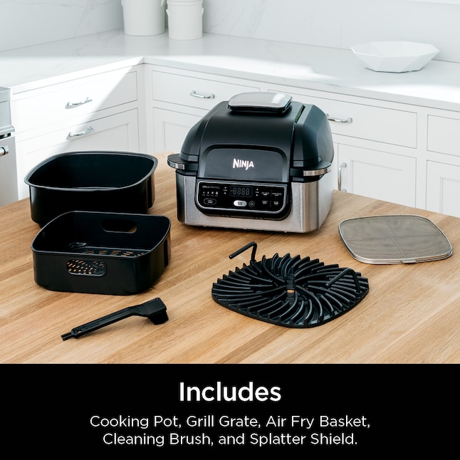 Ninja Foodi 5-in-1 Indoor Grill and Air Fryer 10-in L x 10-in W