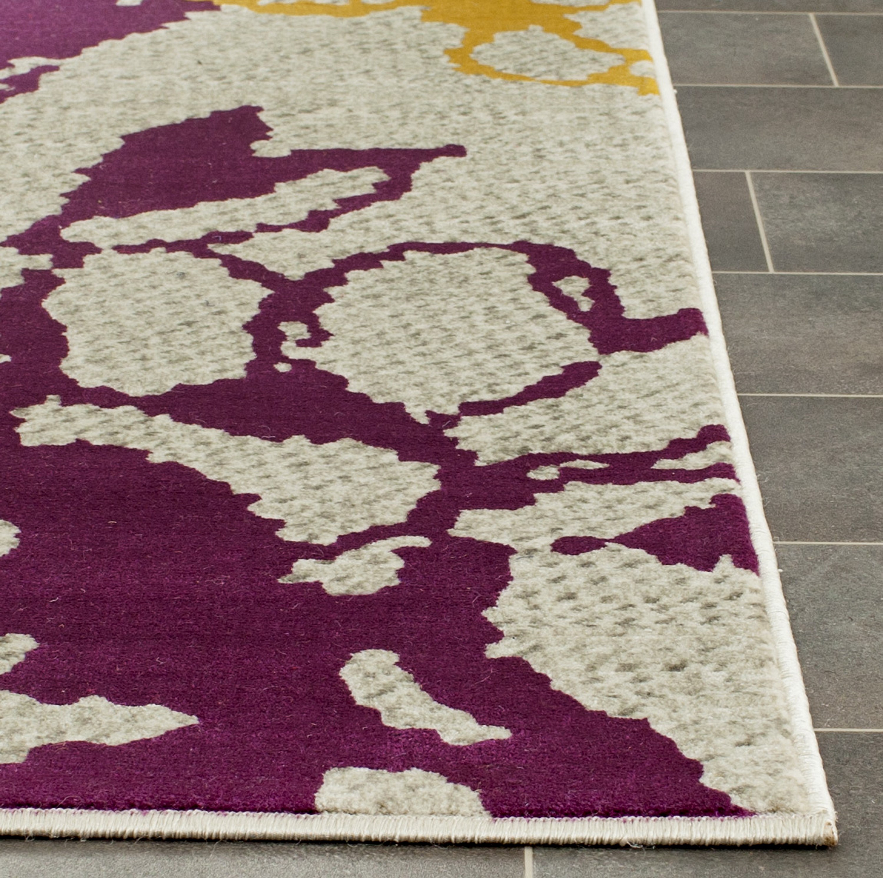 Multicolor Floral Synthetic Reversible Area Rug, 4'1" x 6'