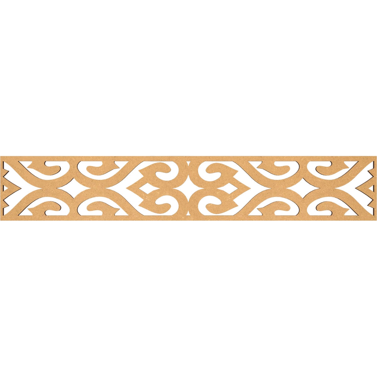 Ekena Millwork MLDB08X46KEEMF Keene Fretwork Flat Trim 8-in x 3.89-ft Brown Unfinished 2157725 Pierced Wall Panel Moulding