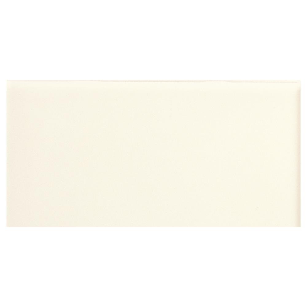 American Olean Bright 100-Pack Biscuit Gloss 4-in x 4-in Glossy Ceramic Subway Wall Tile