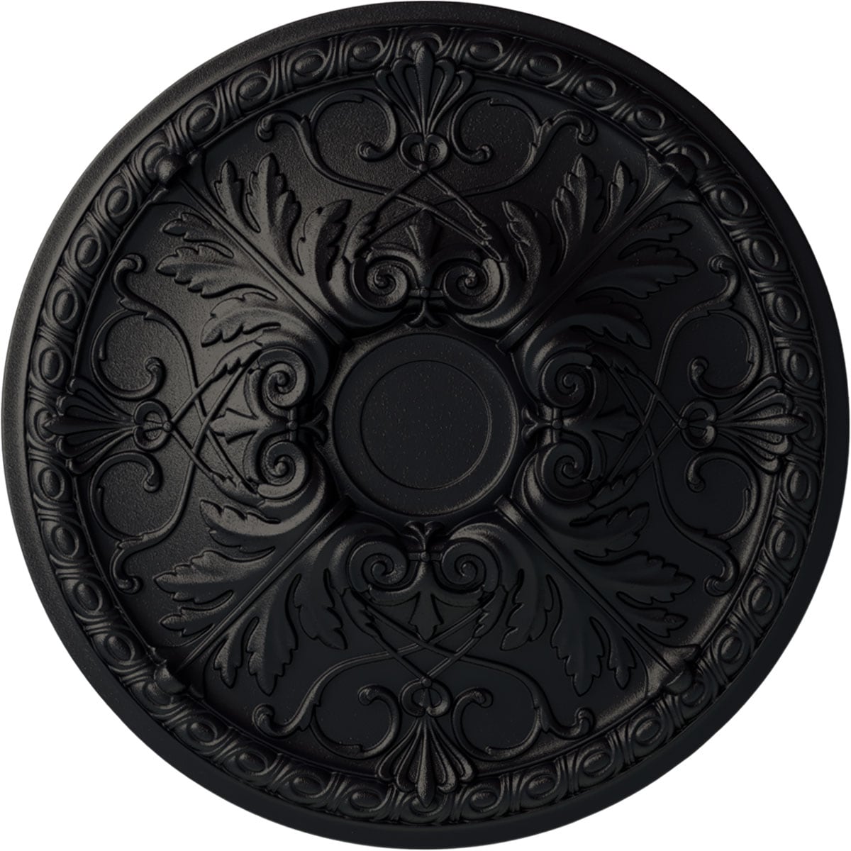 Ekena Millwork CM26TNSGS Tristan 26-in W x 26-in L Painted Steel Gray Polyurethane Whole Ceiling Medallion